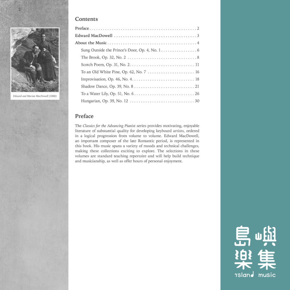 Classics for the Advancing Pianist: Edward MacDowell, Book 2