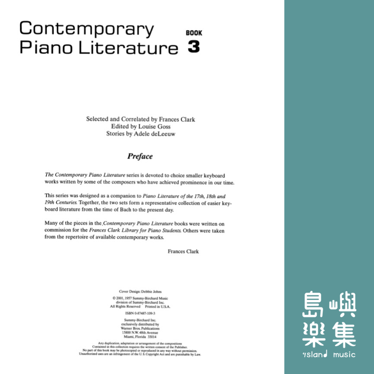Contemporary Piano Literature, Book 3