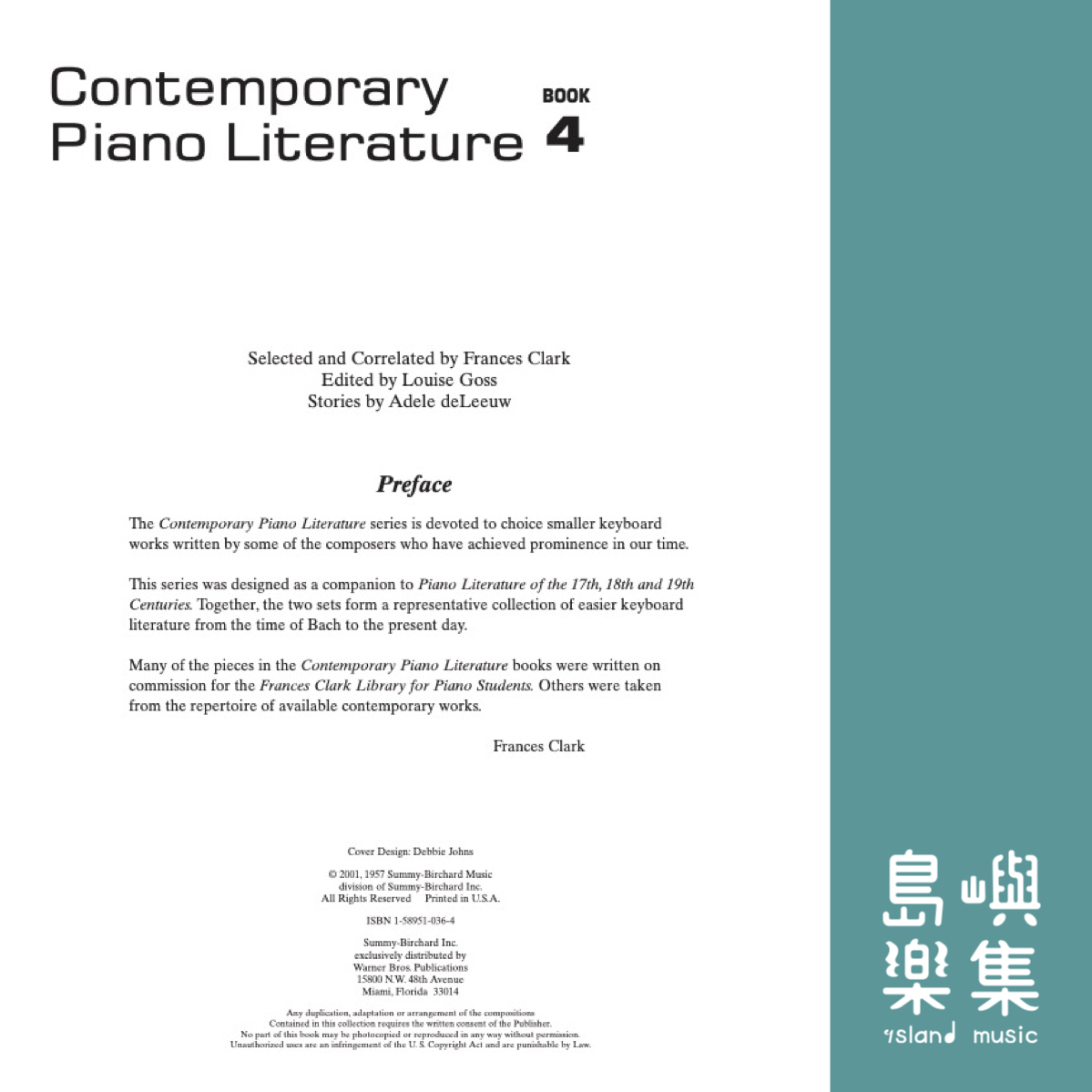 Contemporary Piano Literature, Book 4