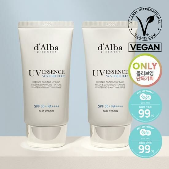 [30/11 - 30/12] d'Alba Waterfull Essence Sun Cream SPF50+ PA++++ 50ml [Olive Young Double Planning Set]