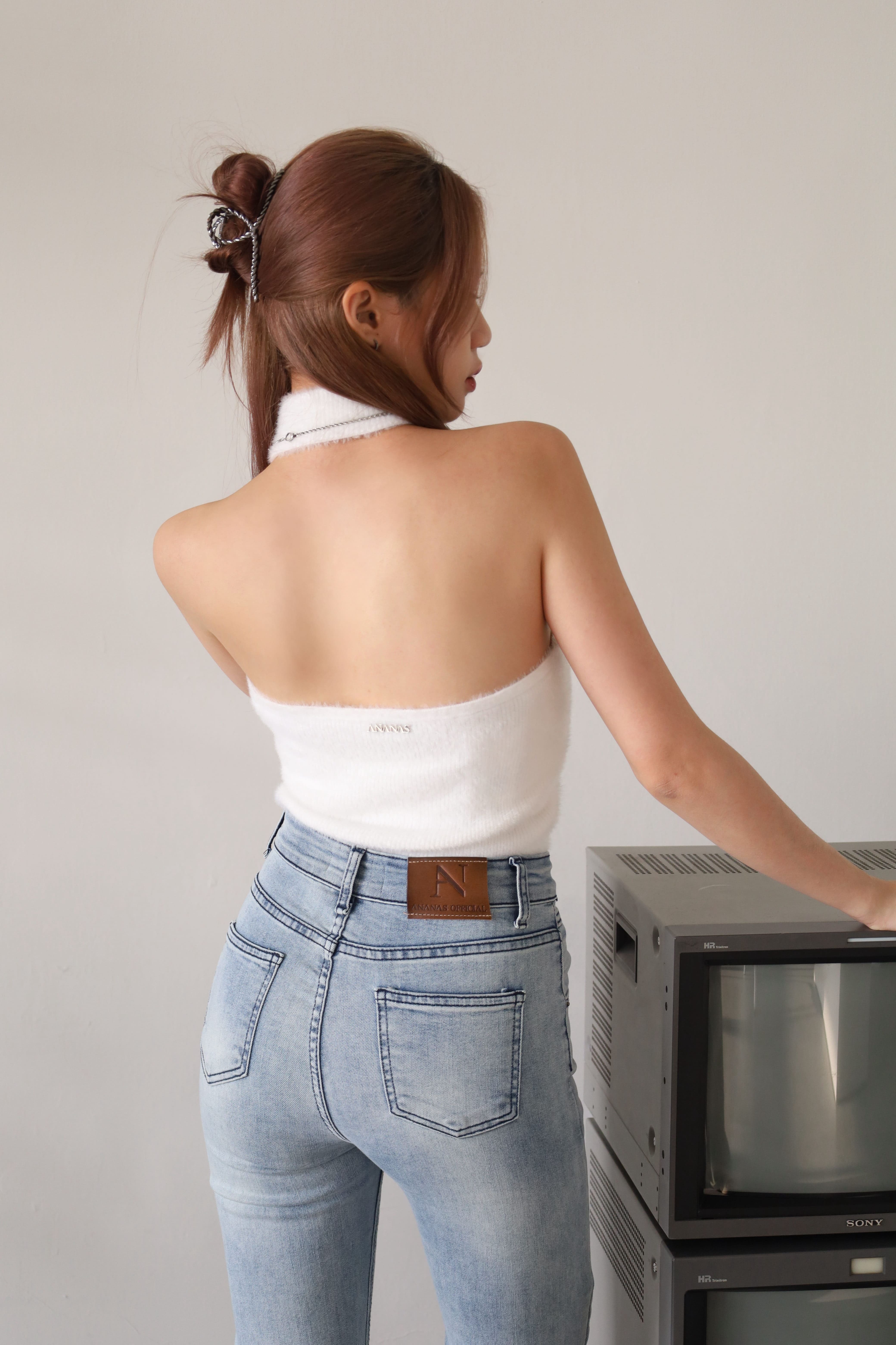 [ Ananas自訂款✨] 馬海毛高領平口上衣