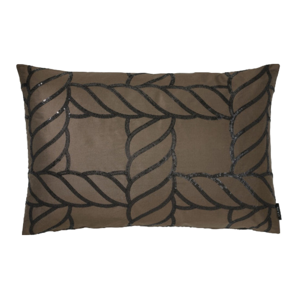 【Sahco】Tressa 亮片繩索抱枕 - 棕（現貨）