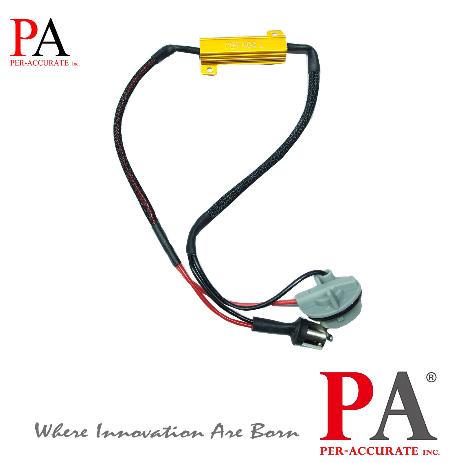 解碼器 黃金電阻 消除 LED HID 故障燈 故障碼 警告燈 防快閃 --- 對接式  / T20 雙芯 7443 7440 1156 3157 H8 /【PA LED】