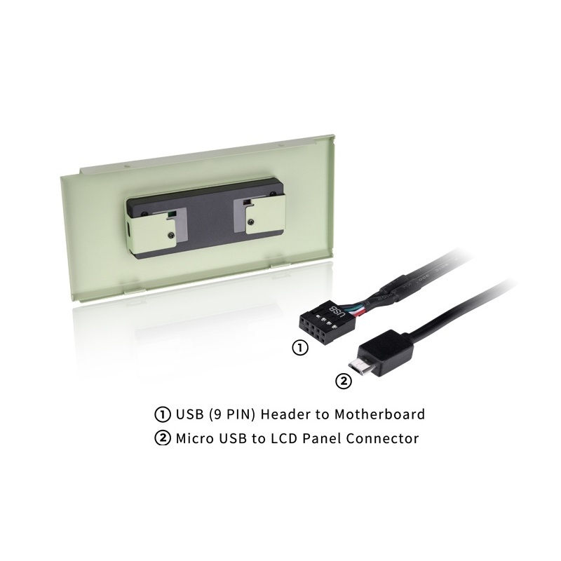 米特3C數位–曜越 Ceres 300 LCD 3.9吋面板 抹茶綠限定/AC-064-OOENAN-A1