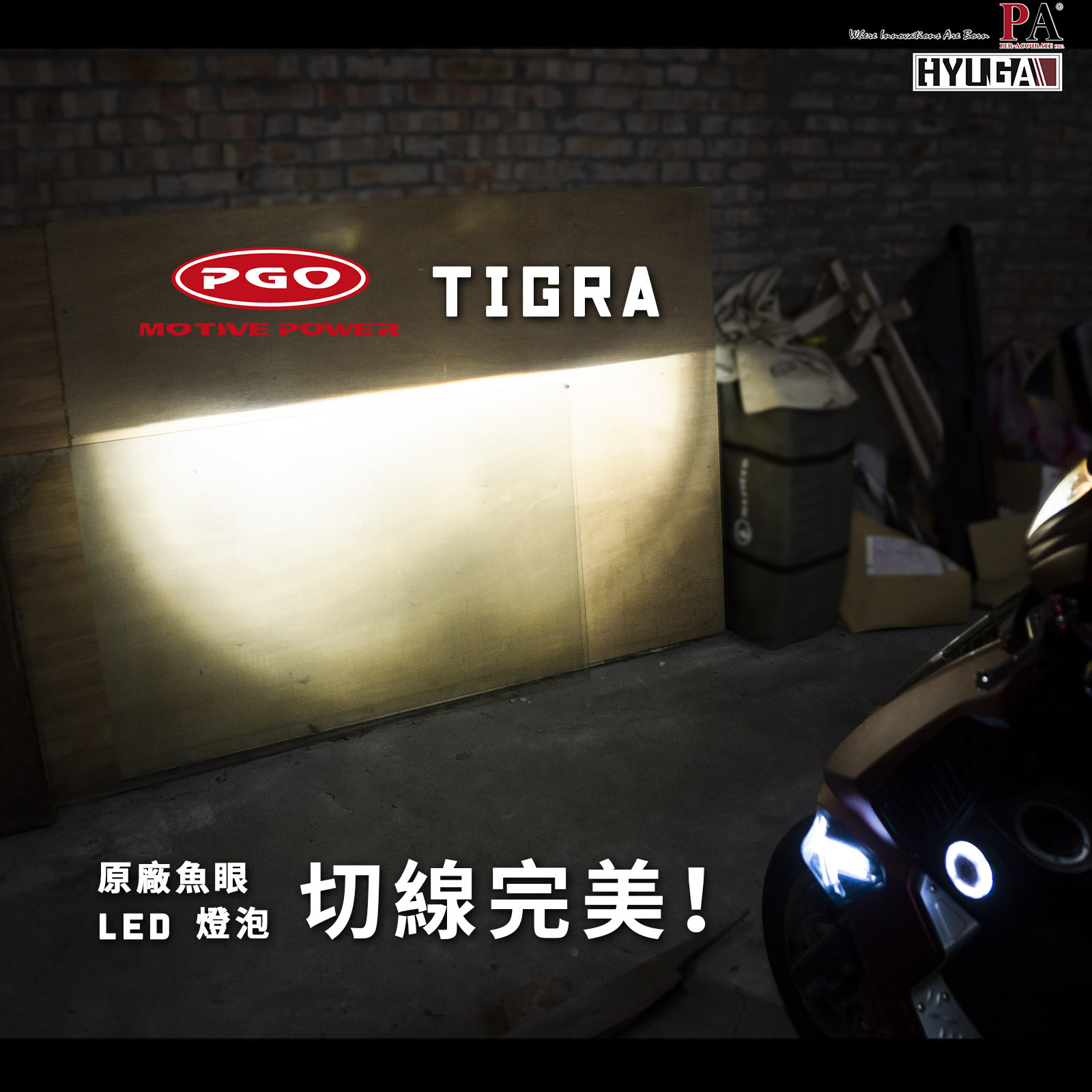 爆亮款｜PGO 彪虎 TIGRA H1 白光 鹵素光 暖白光 黃金光 黃光 LED 頭燈 大燈  PA LED