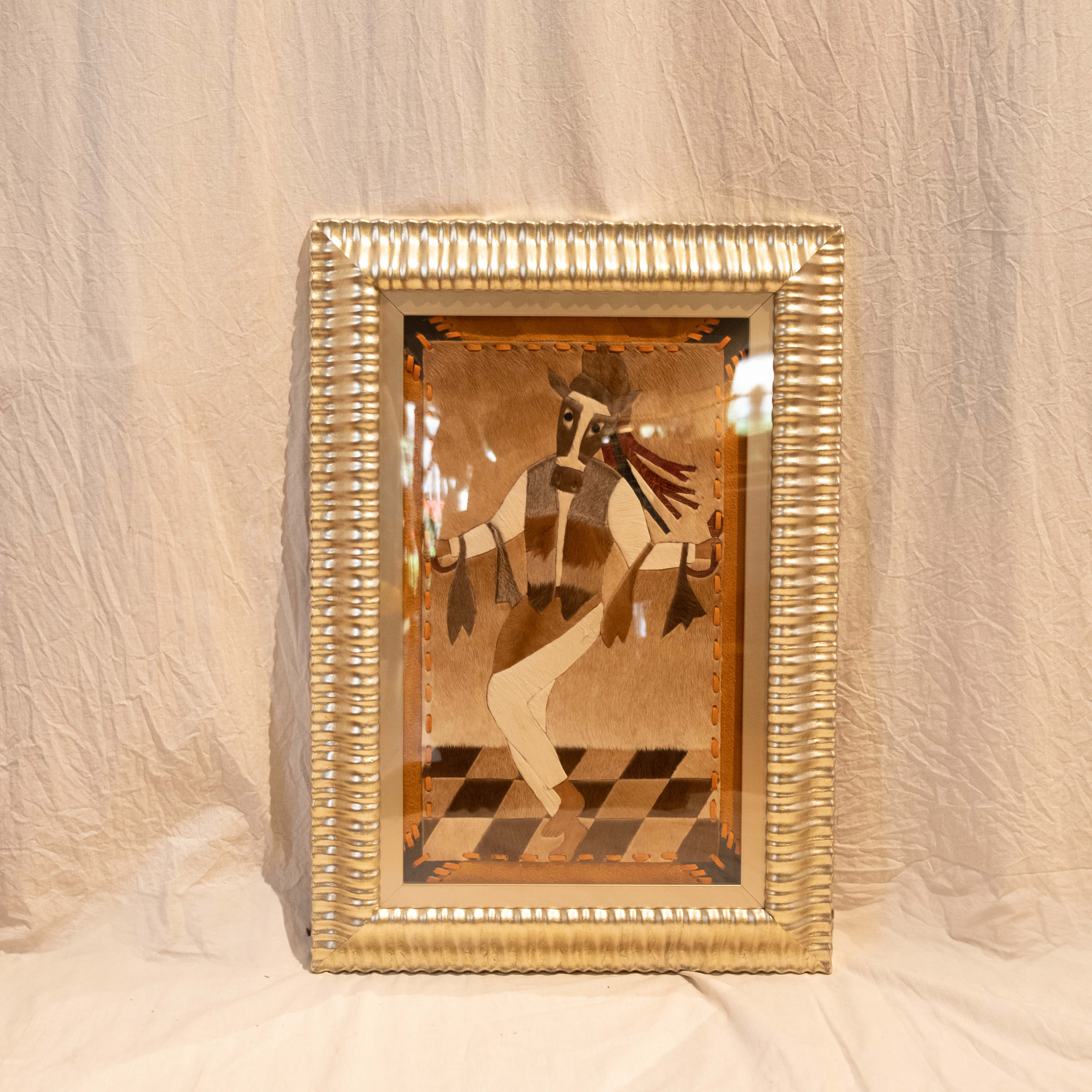 牛革拚貼畫｜巍巍斯諷刺劇｜尼加拉瓜