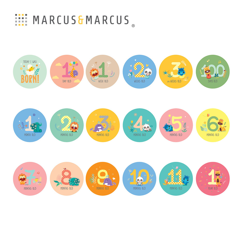 Marcus&Marcus 寶寶成長紀錄月齡卡組