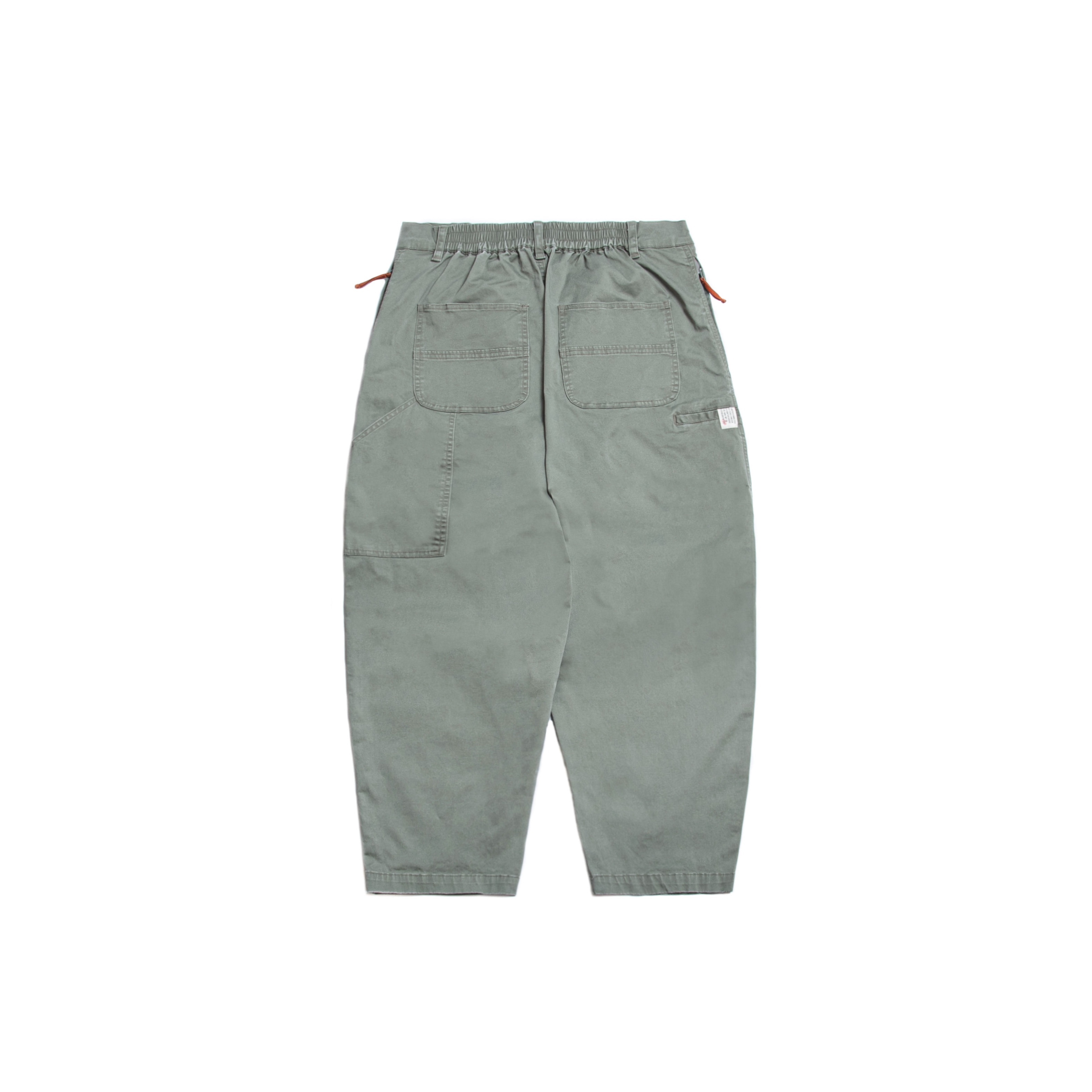 PERSEVERE HEAVY ENZYME WASHED TAPERED PANTS 綠灰色