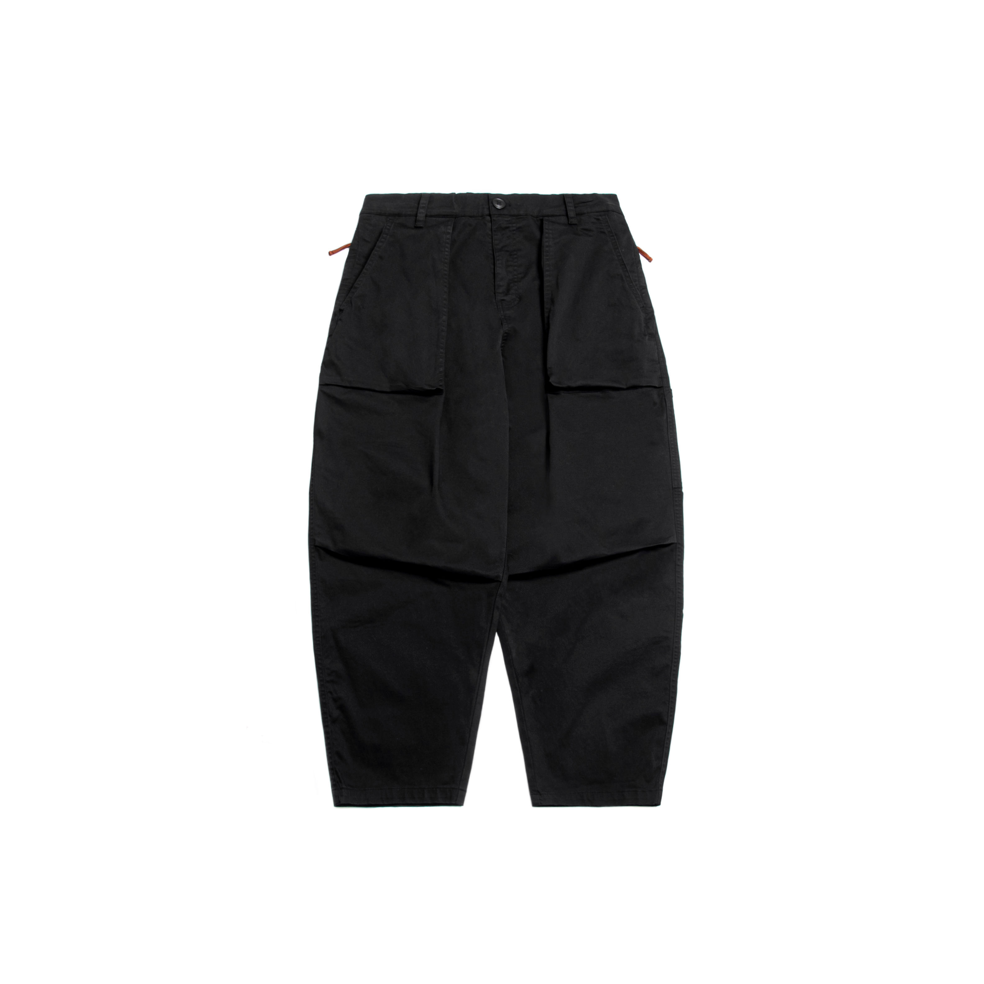 PERSEVERE HEAVY ENZYME WASHED TAPERED PANTS 黑色
