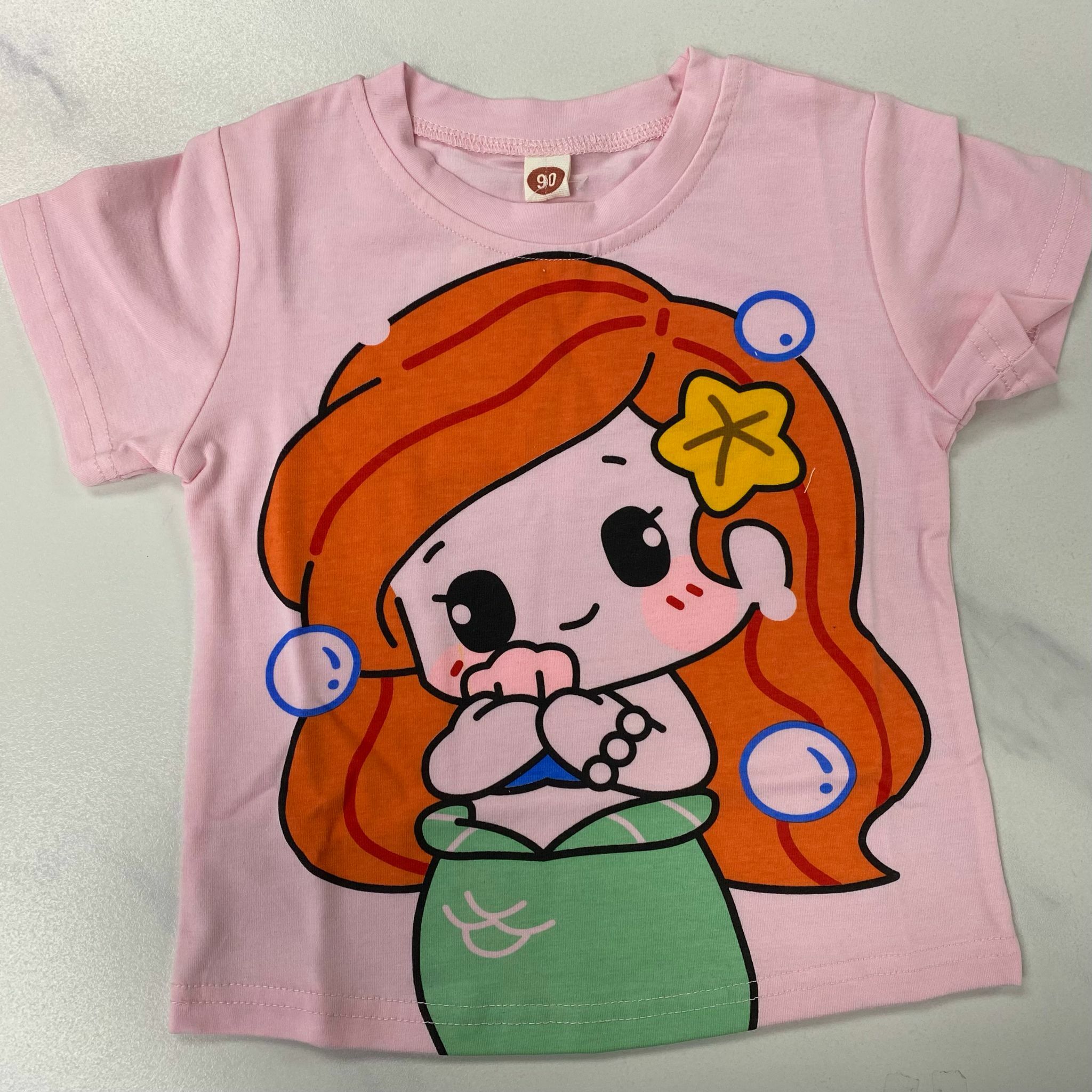 (現貨) Q版美人魚女童Tee