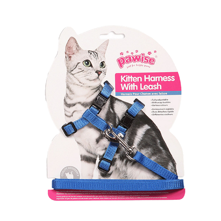 Pawise 幼貓胸、拖帶套裝 (22-35/30-52cm)(NO.28005)