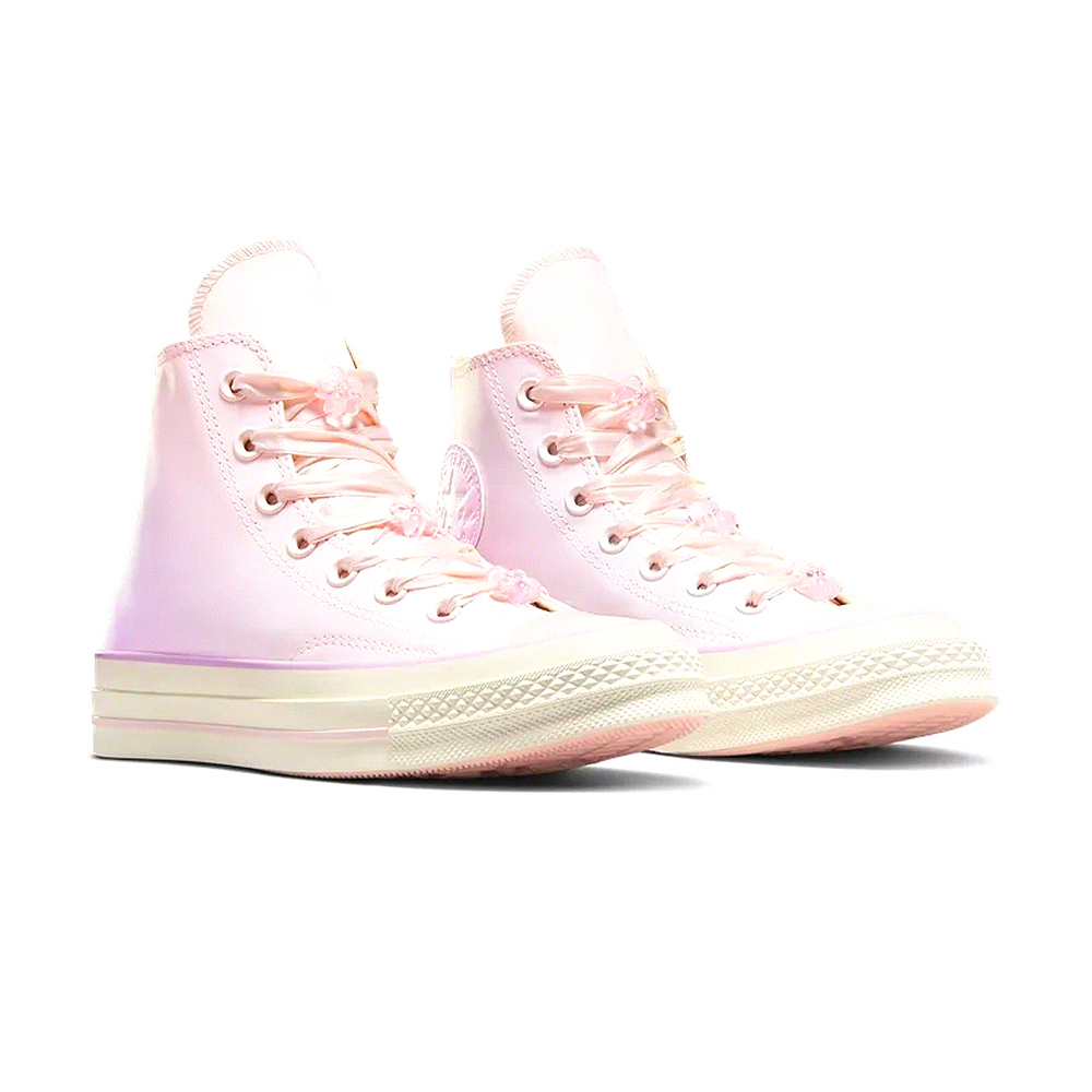 Converse  Chuck 70 Hi 女鞋 粉色 緞帶 漸變高筒 帆布 休閒鞋 A09109C