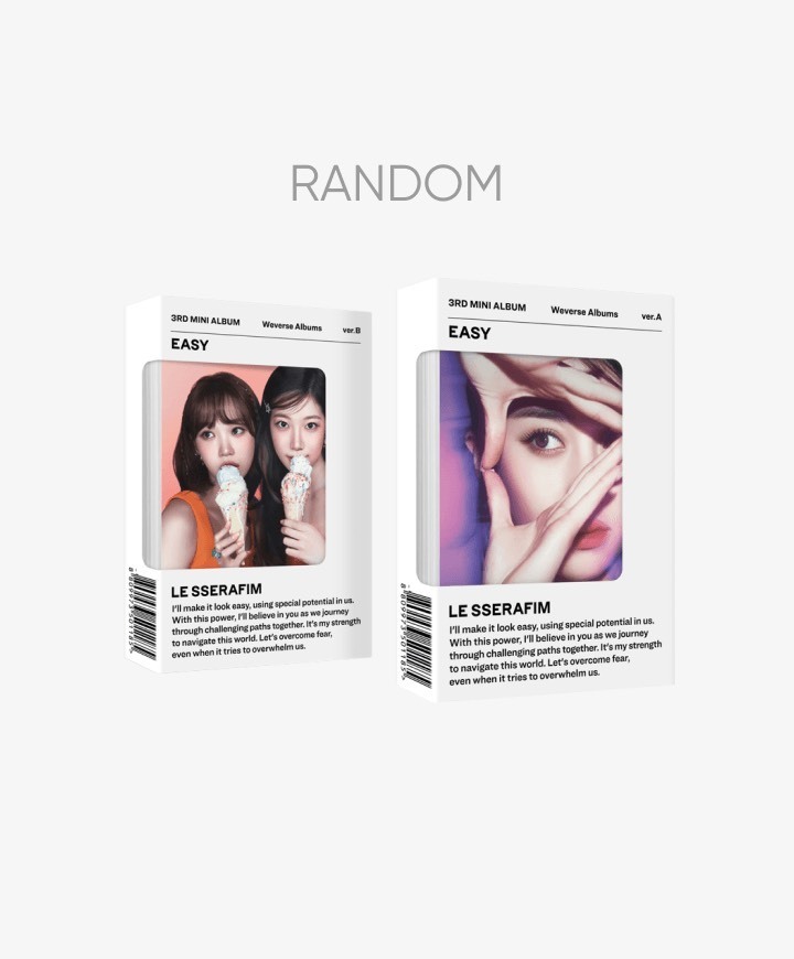LE SSERAFIM 3rd Mini Album 'EASY' (Weverse Albums ver.) Random 
