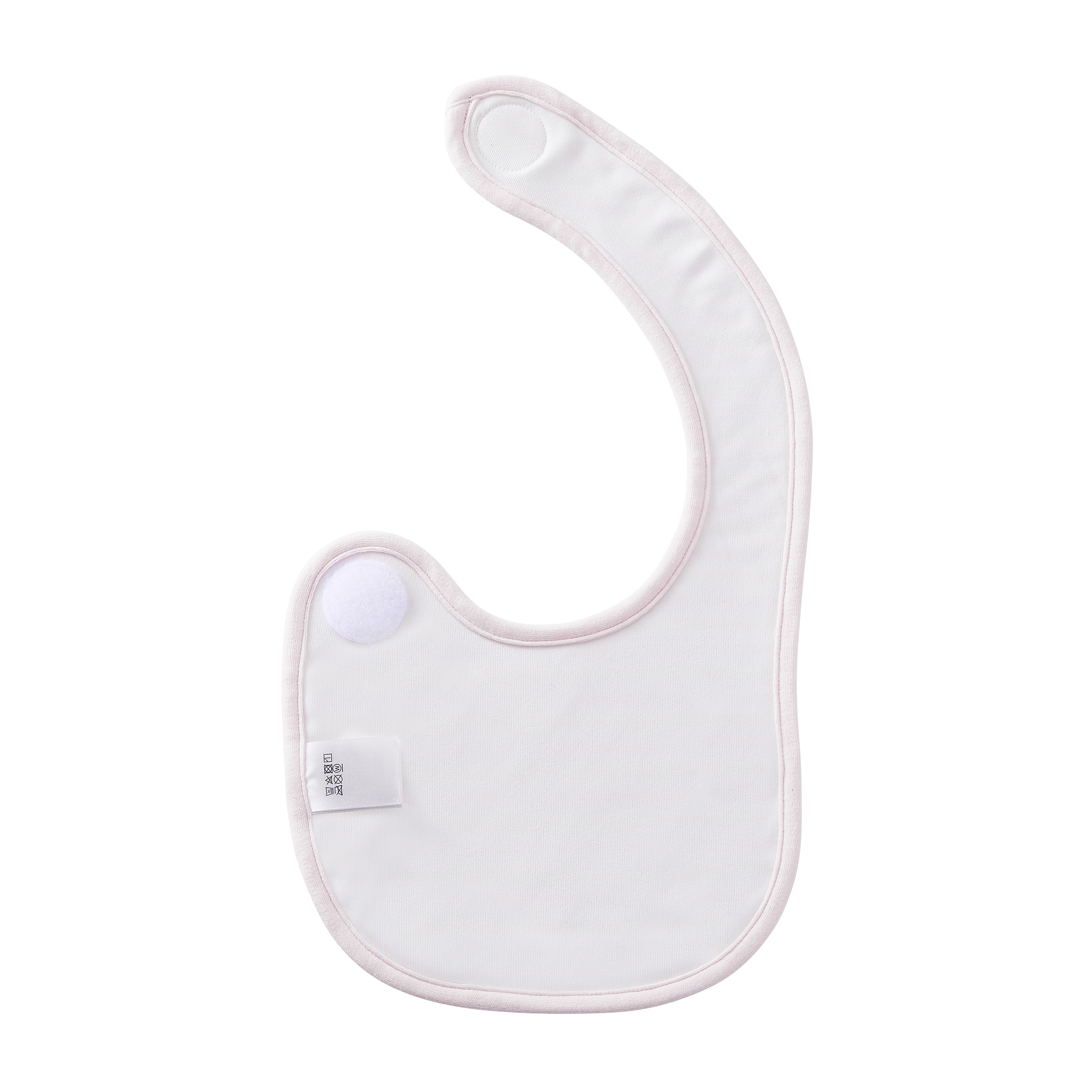 無撚紗小兔刺繡防水內襯圍兜-粉