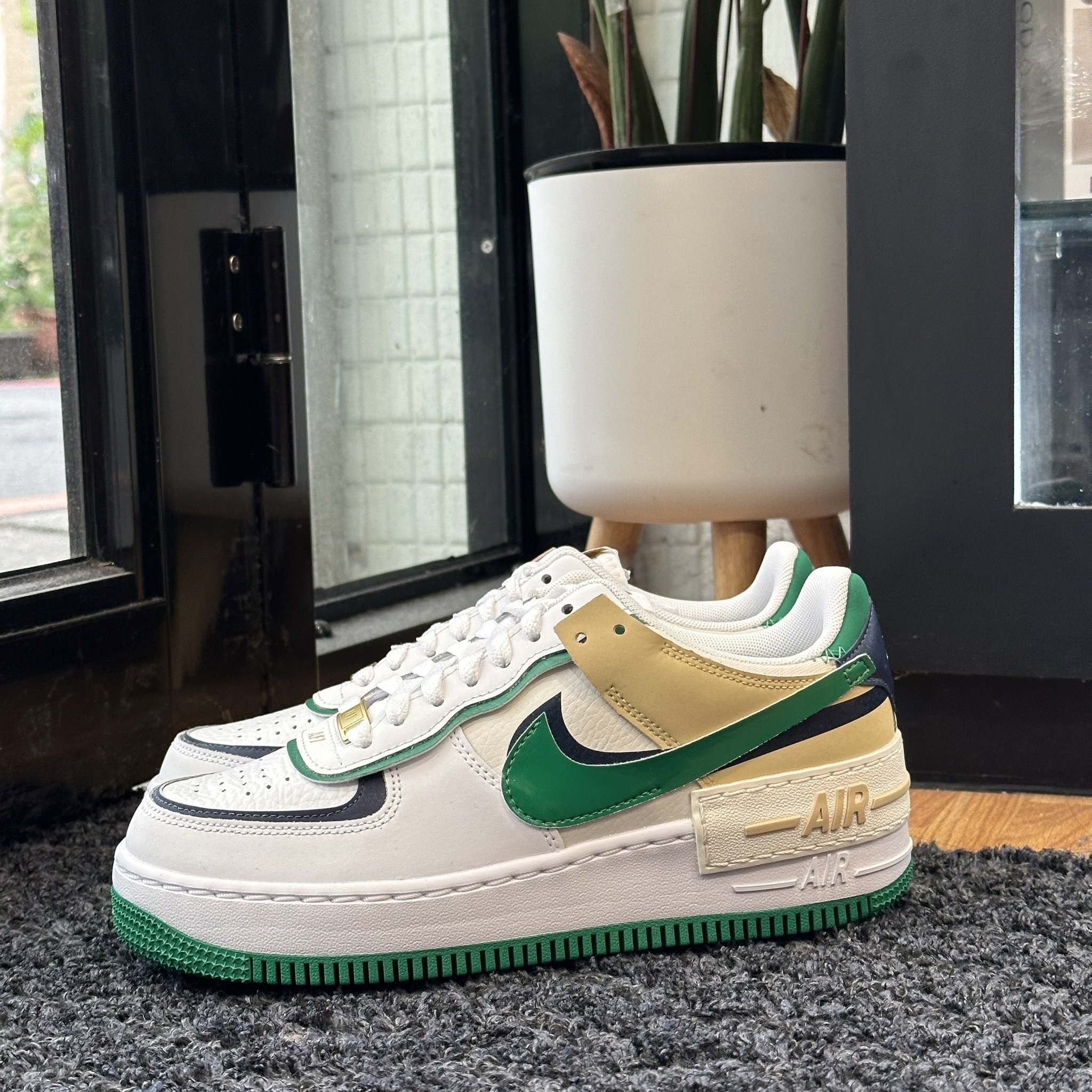 NIKE AIR FORCE 1 SHADOW 白綠棕藍AF1 多色皮革低筒休閒鞋女鞋【DZ1847