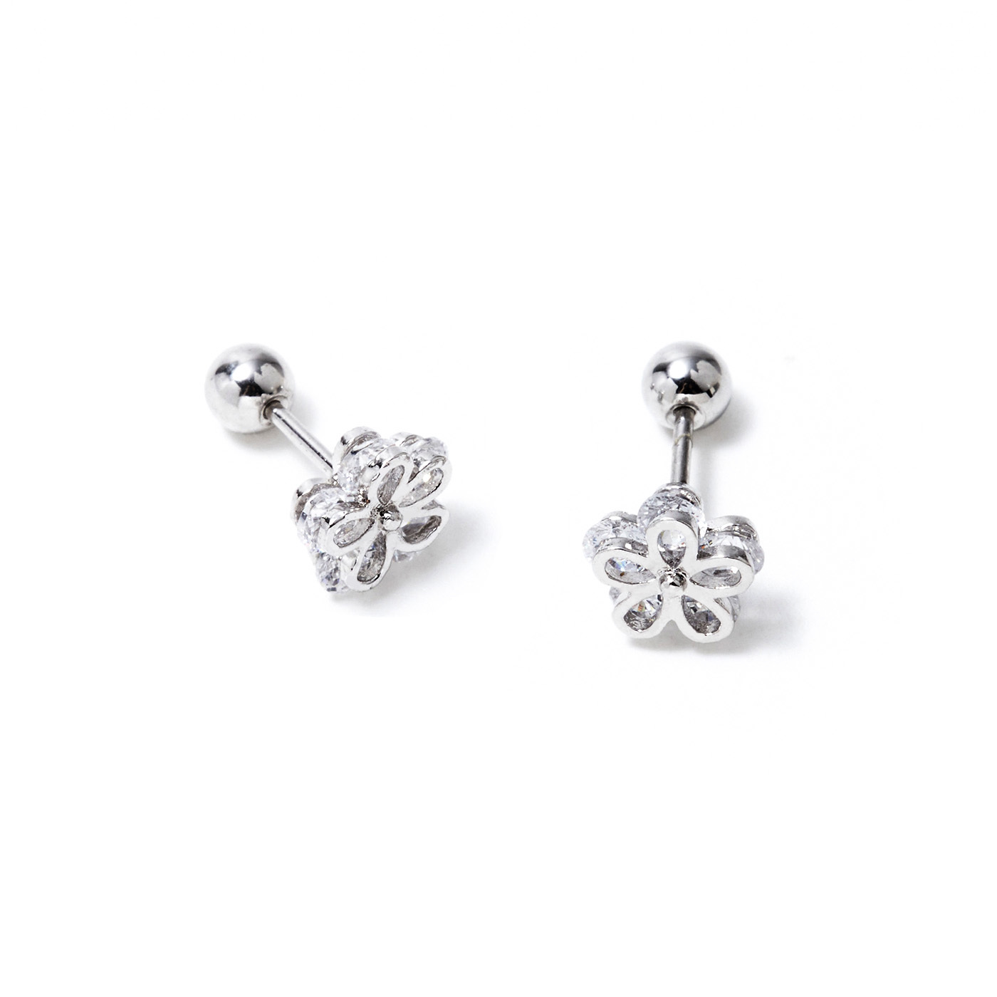 平價飾品,鋼飾,花,鑽,耳環