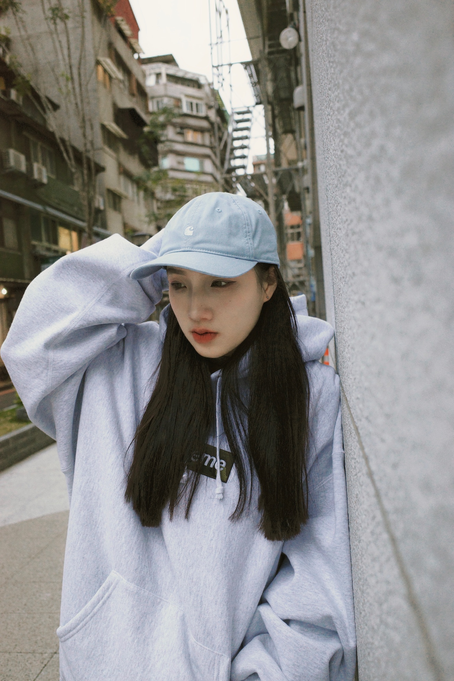 Carhartt wip 刺繡LOGO老帽 寶寶藍