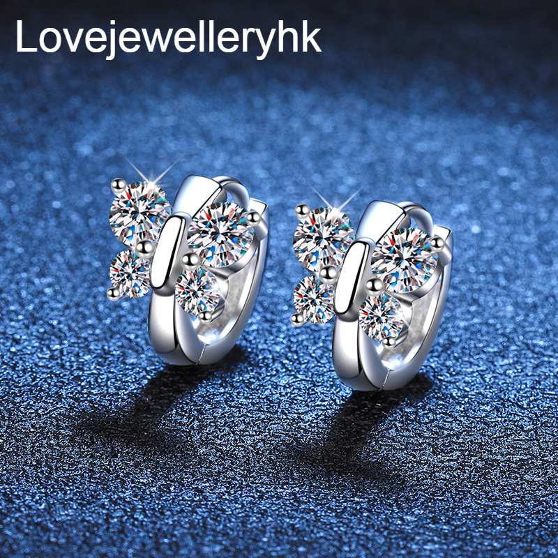 莫桑鑽蝴蝶耳環      E1.6C019B