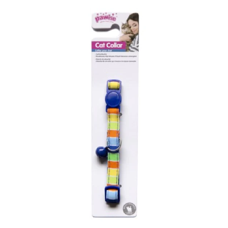 Pawise 貓頸帶- 彩色連響鈴 (No.28014)