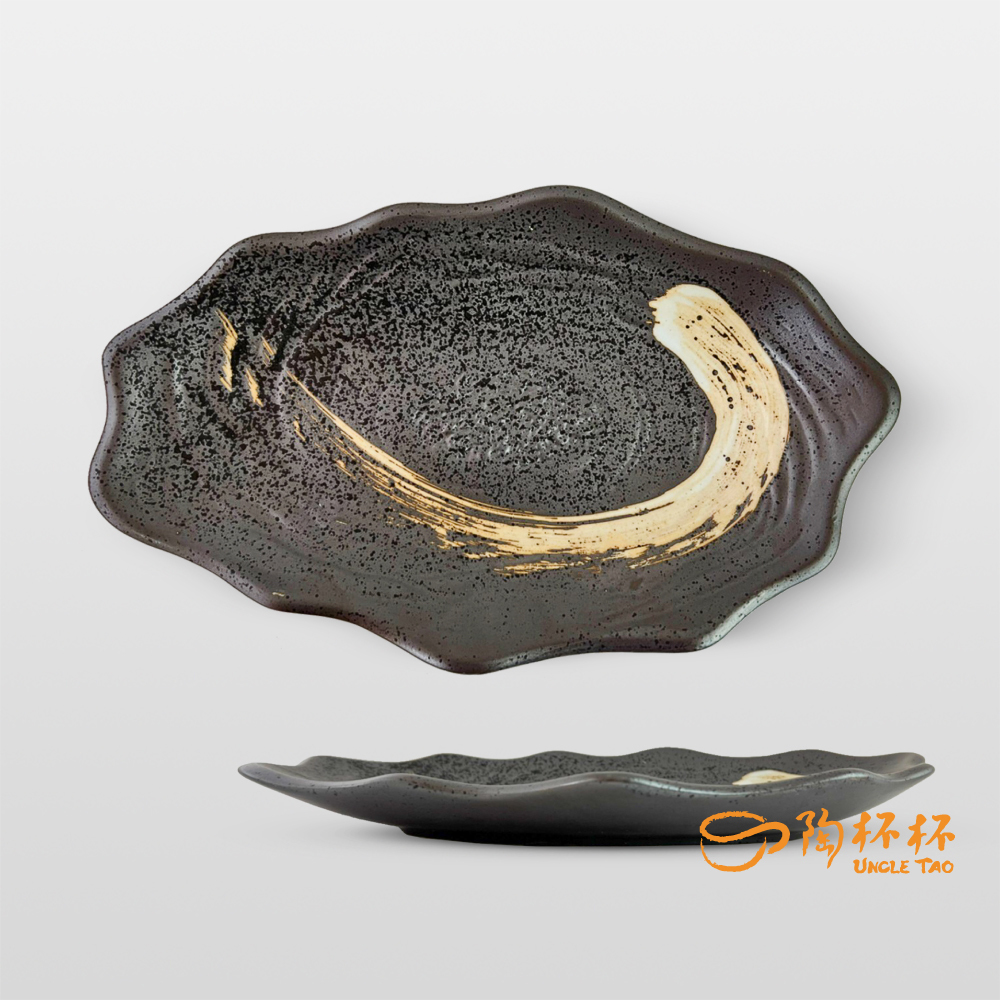 佐田 橢圓盤  30.5/35cm AS03-39-20 高硬度 二次燒成【陶杯杯瓷器】