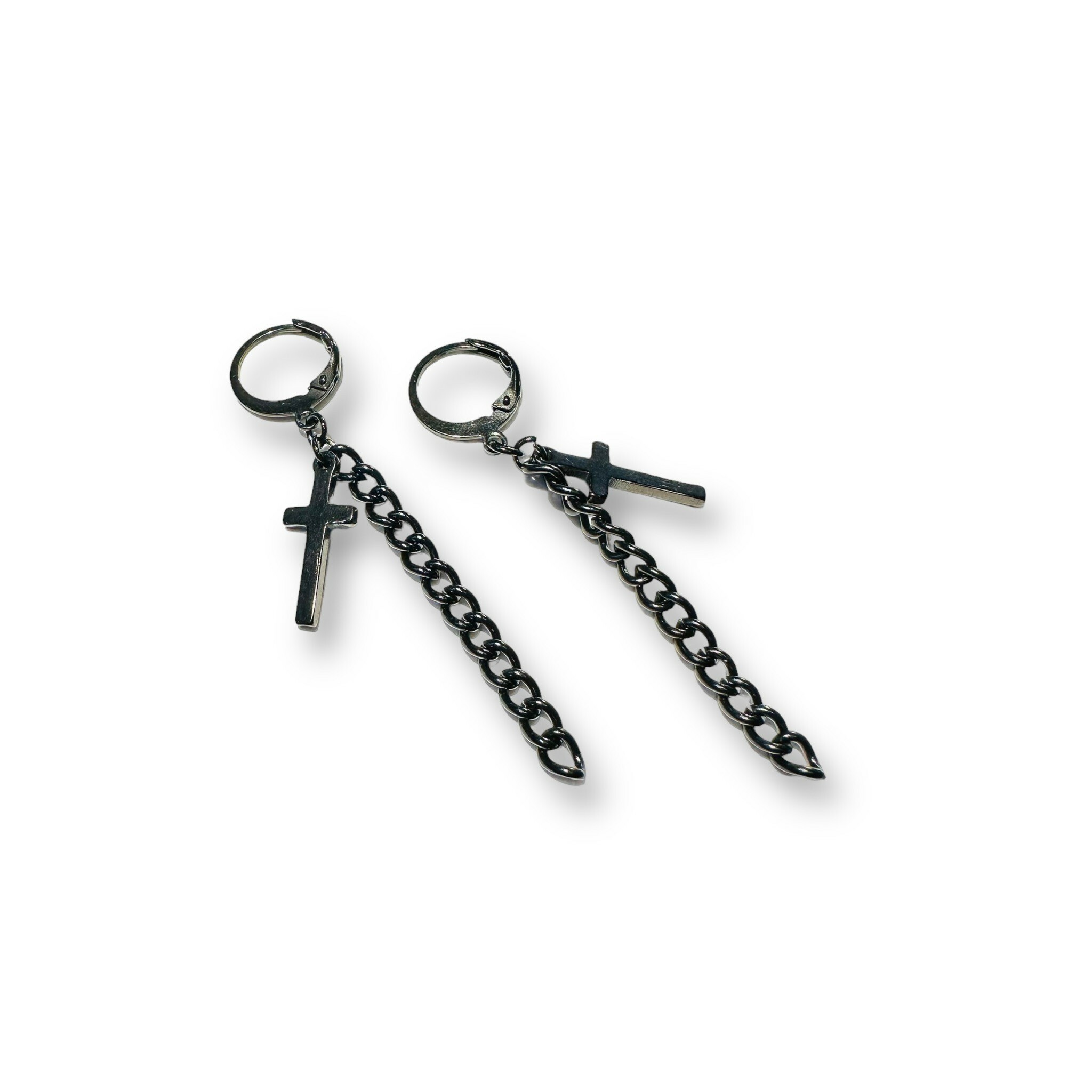 鋼易扣-細圈吊十字架+鎖鏈 10M 2色(單支價)