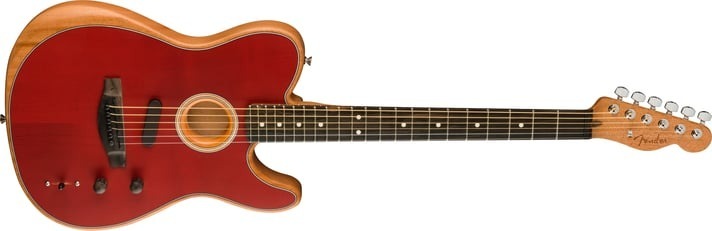 Fender Fender American Acoustasonic Telecaster 電木吉他 緋紅色 第 3 張圖片｜三峽吉他 / Bass