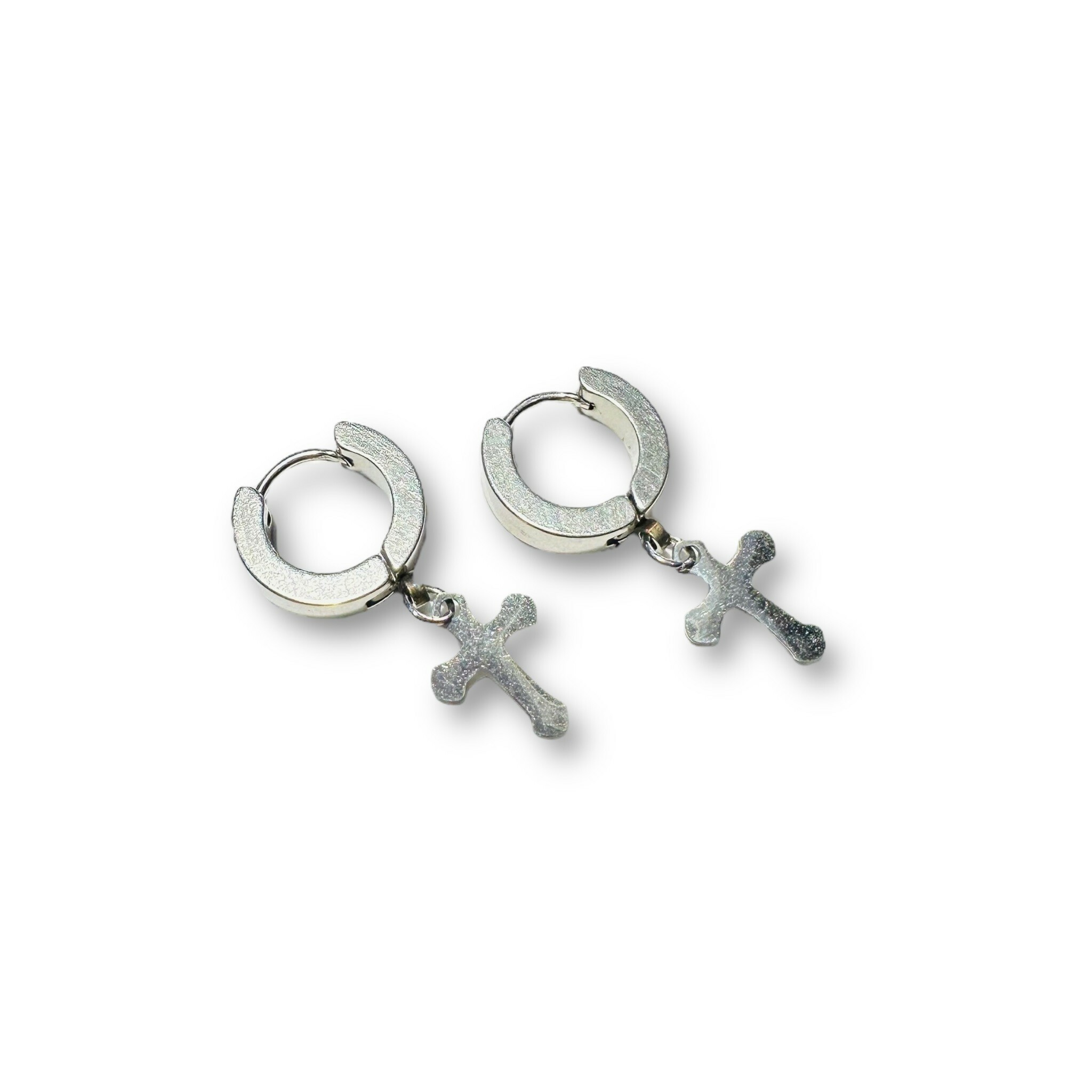 鋼易扣-寬版圈吊圓頭短十字架 9M(單支價)