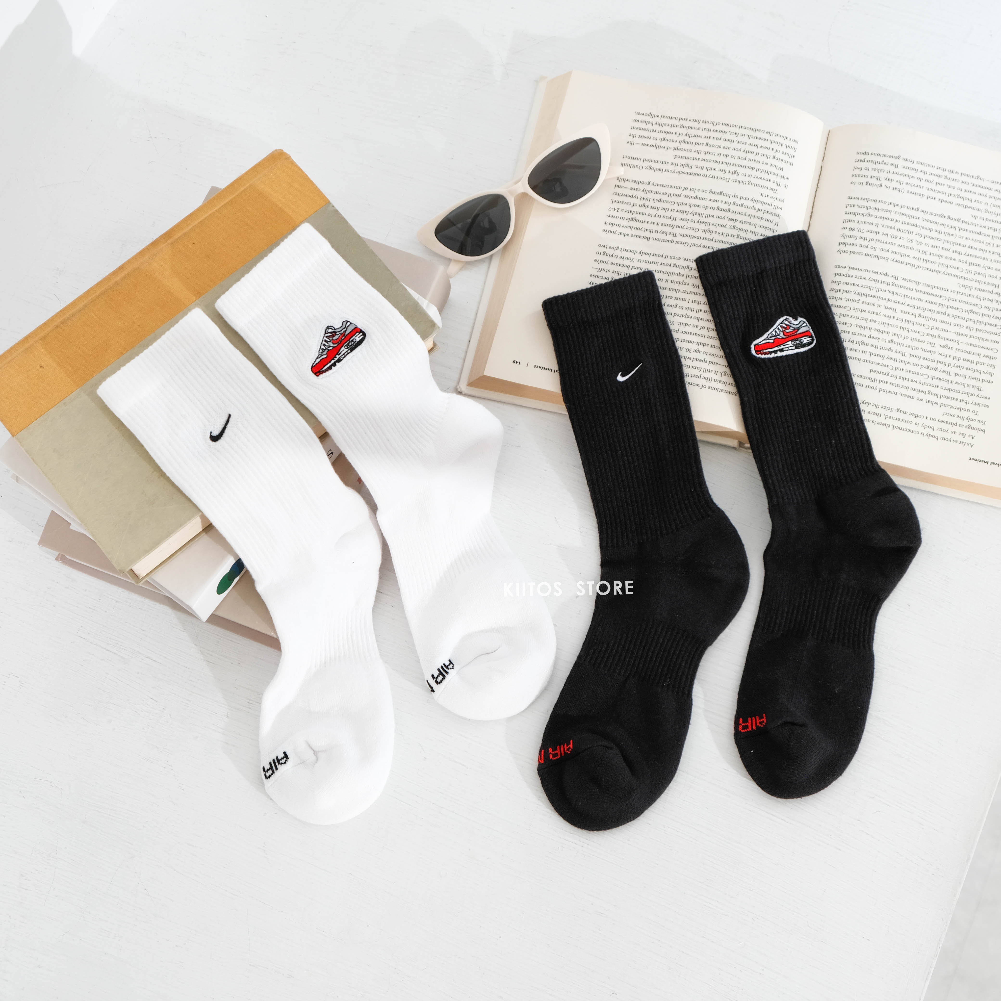 Nike Everyday Plus Cushioned Crew Socks 刺繡 Air Max 鞋款 圖案 緩震襪 長襪