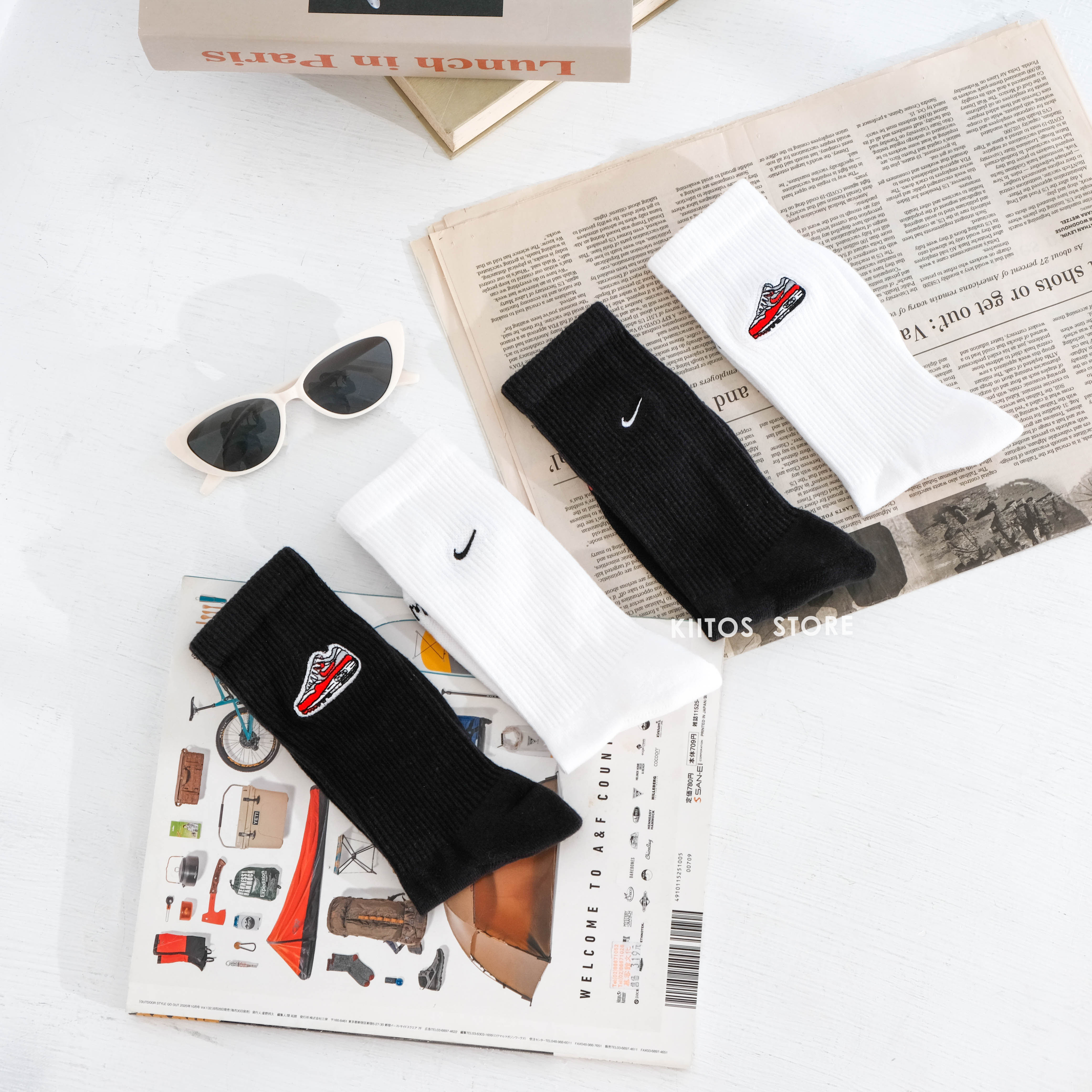 Nike Everyday Plus Cushioned Crew Socks 刺繡 Air Max 鞋款 圖案 緩震襪 長襪