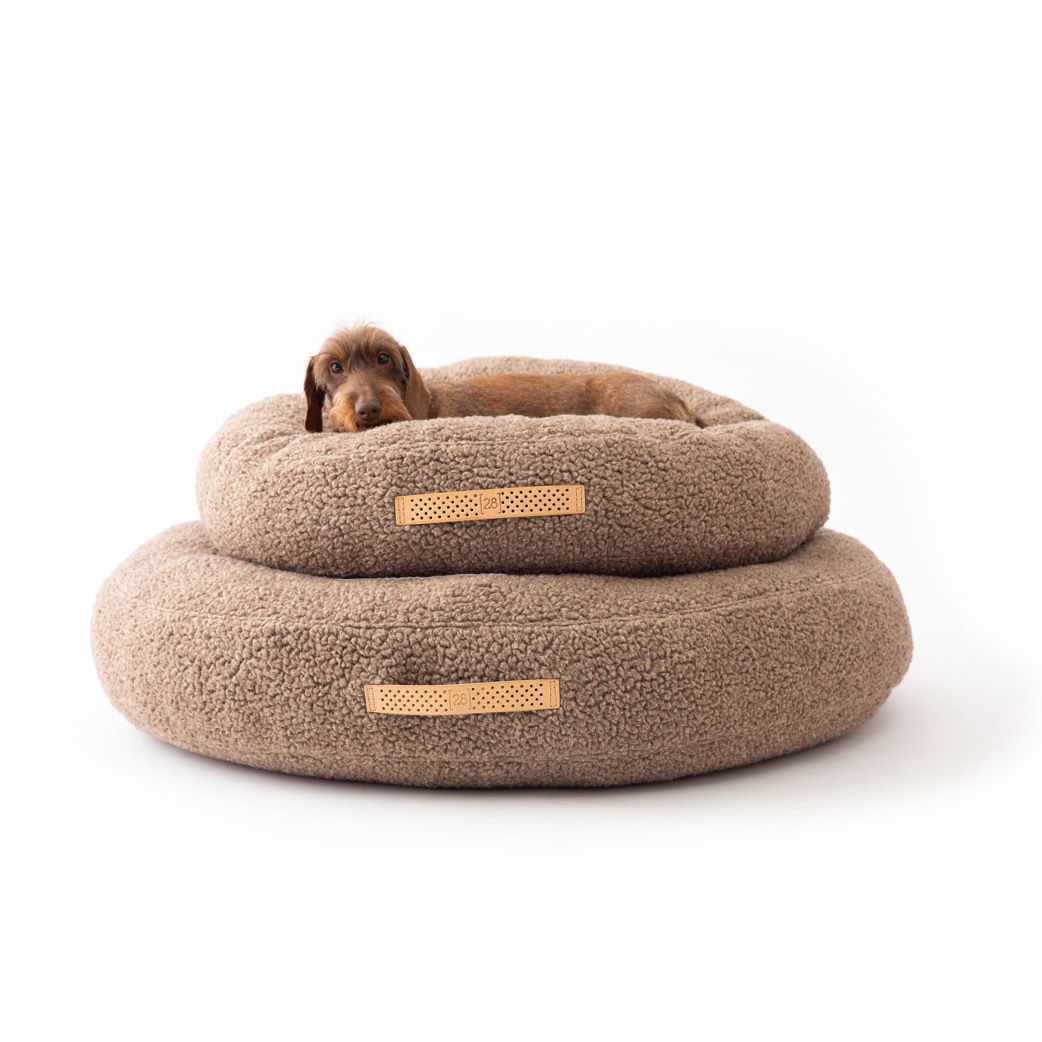2.8 Design for Dogs - Fulvio 圈圈紗羊毛寵物床 - 棕