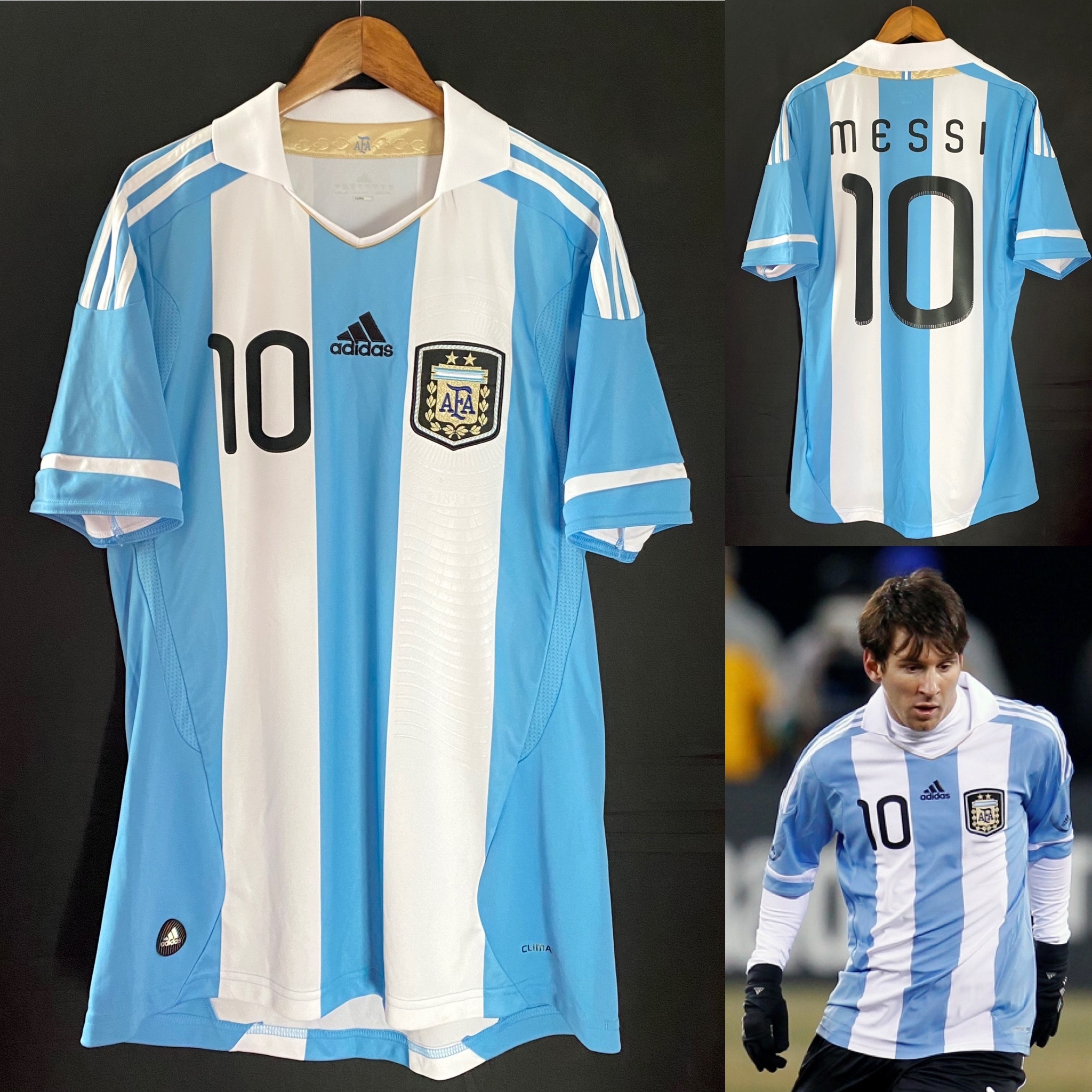 (BNWT) Argentina 2010-2011 Adidas Home Shirt #10 MESSI
