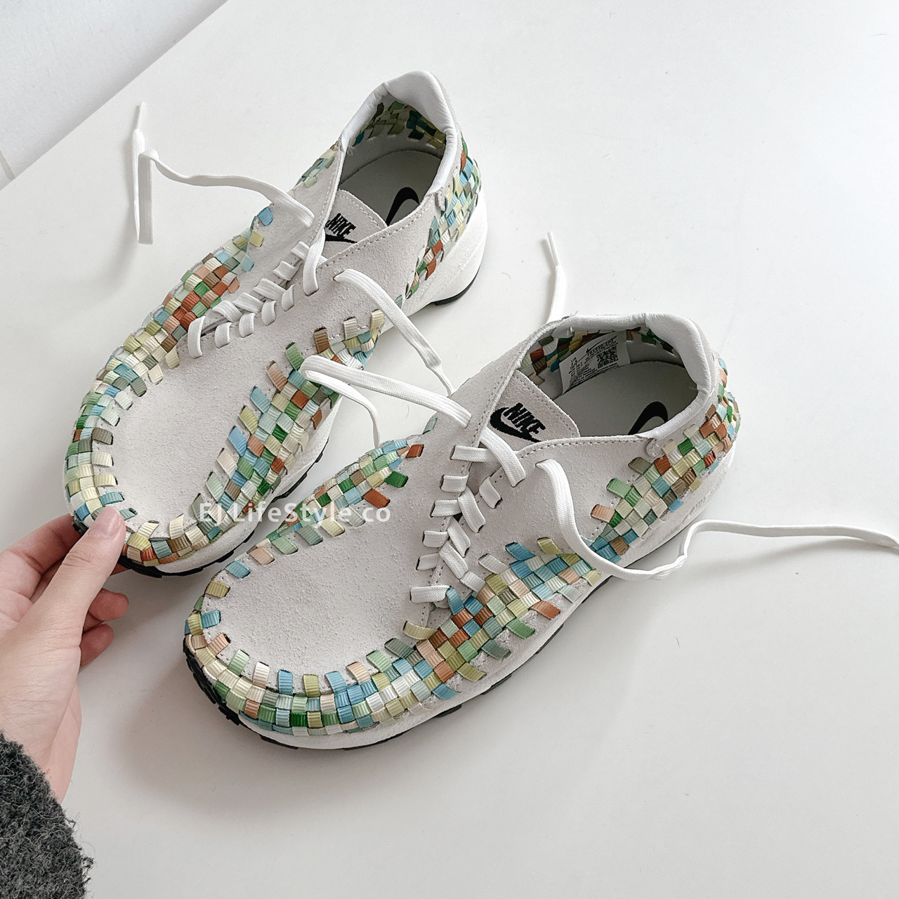 NIKE AIR FOOTSCAPE WOVEN RAINBOW 編織鞋 彩虹 灰 女鞋 FB1959-101 / 預購
