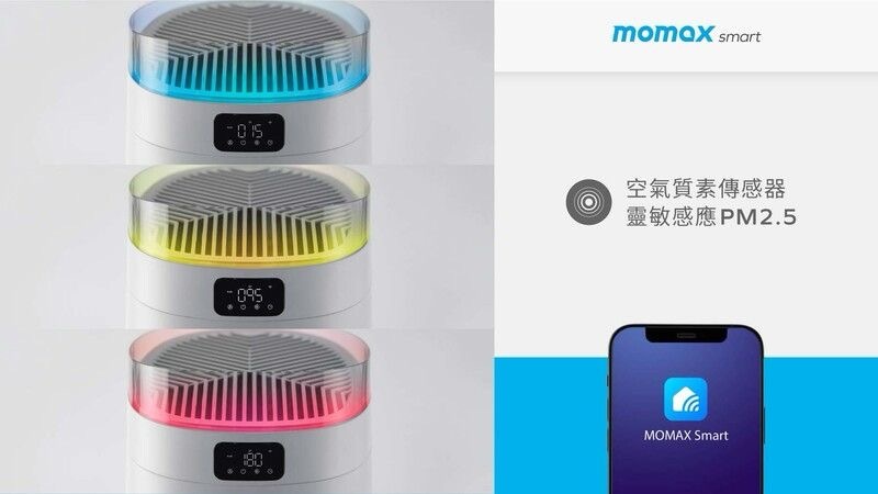 Momax Robust IoT智能UVC消毒負離子空氣過濾淨化機