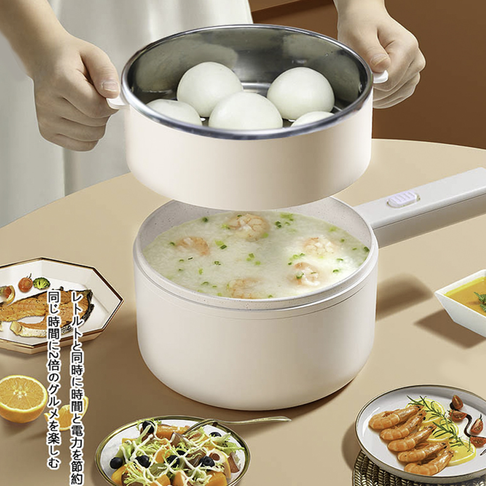 【InPure】麥飯石陶瓷内膽多功能快煮鍋1.5L