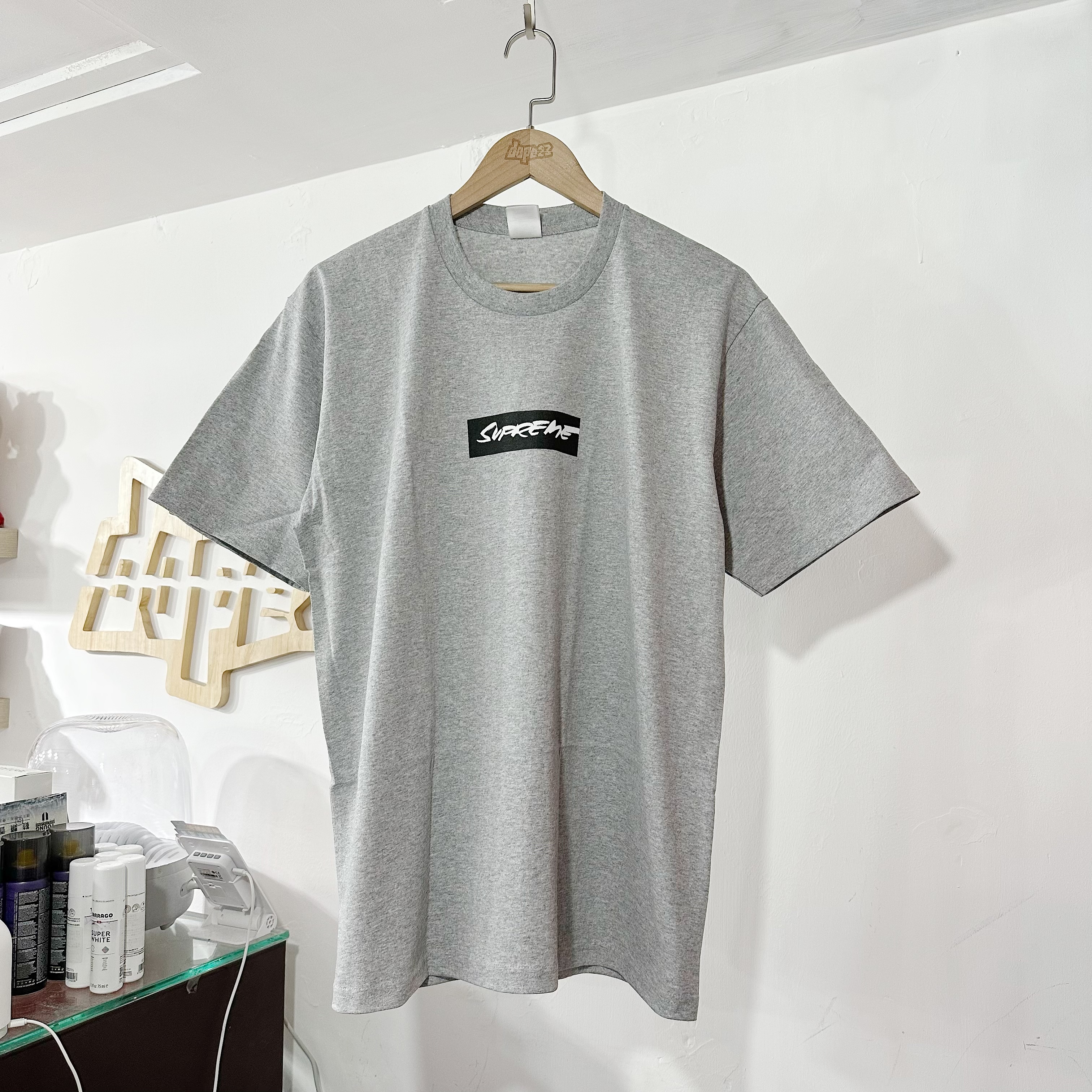 Supreme SS24 Futura Box Logo Tee Grey