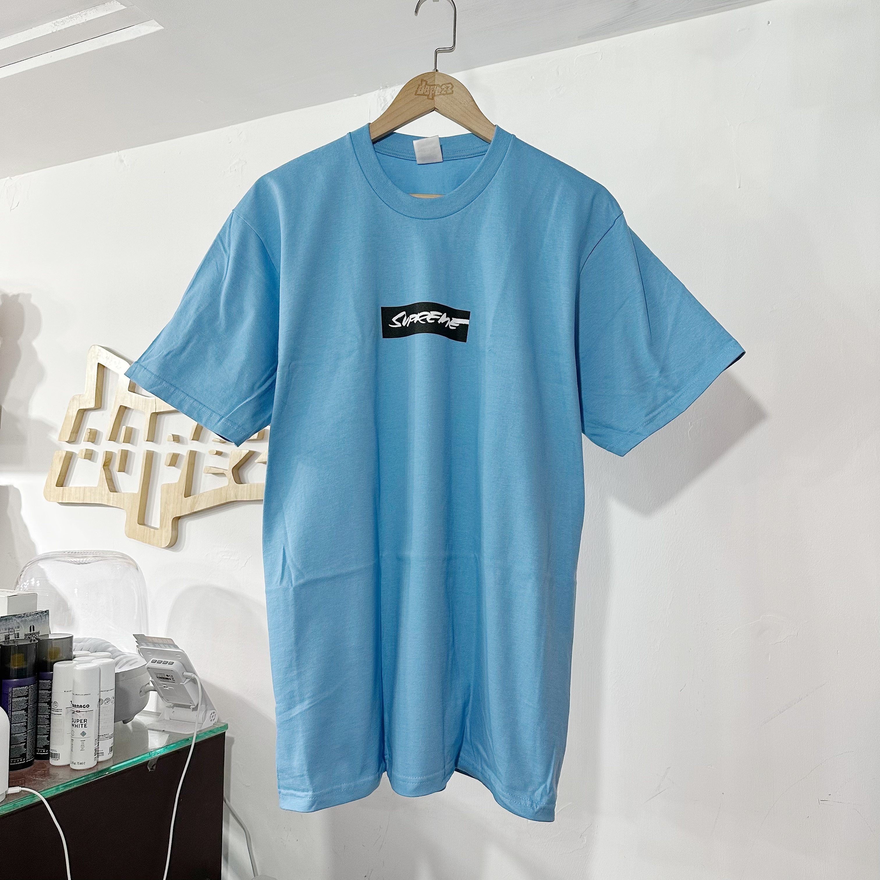 Supreme SS24 Futura Box Logo Tee Bright Blue