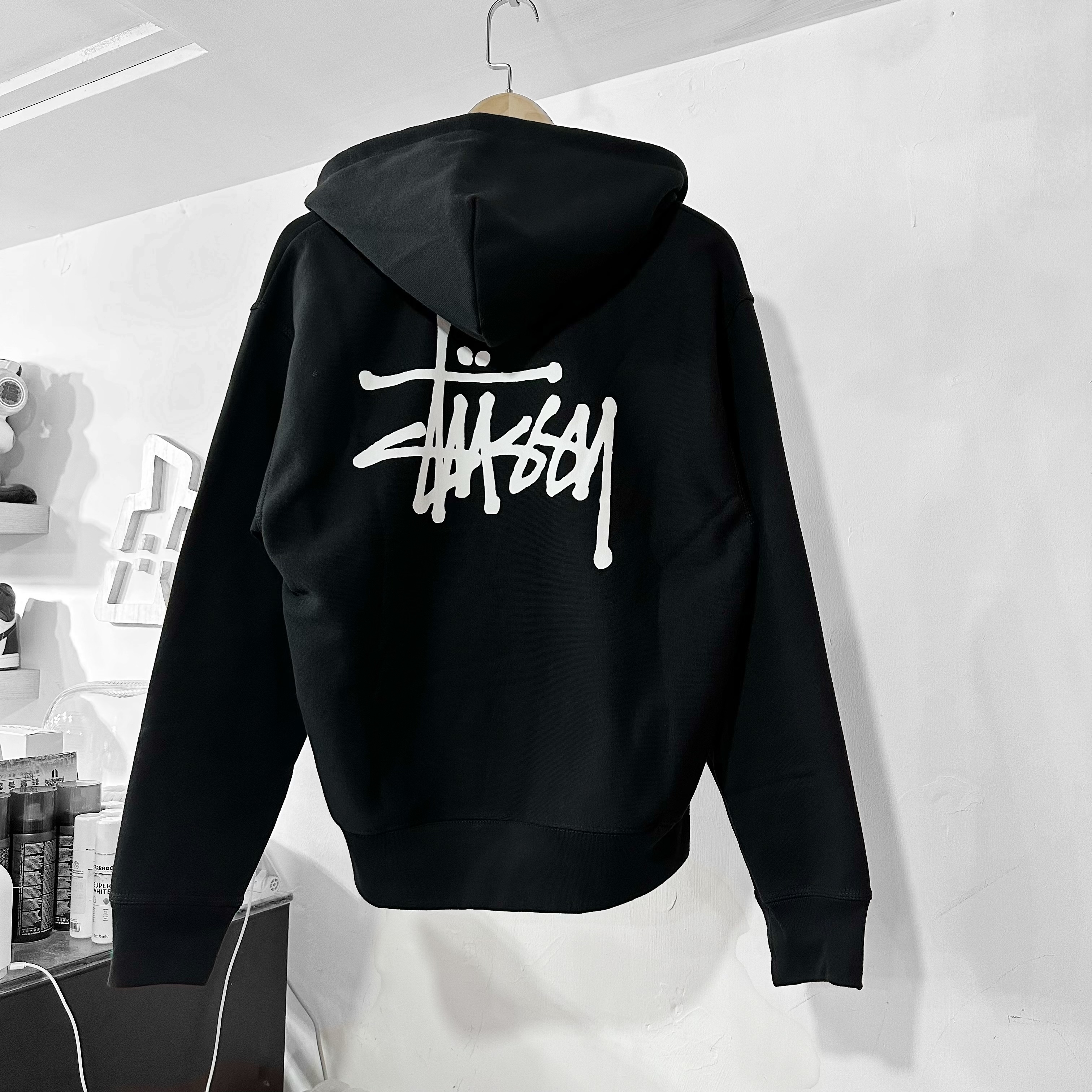 ★STUSSY★ Basic Zip Hoodie Black 2024★追跡可 Stussy』Basic Zip Hoodie☆Black☆2024☆ Stussy 2024 Stussy