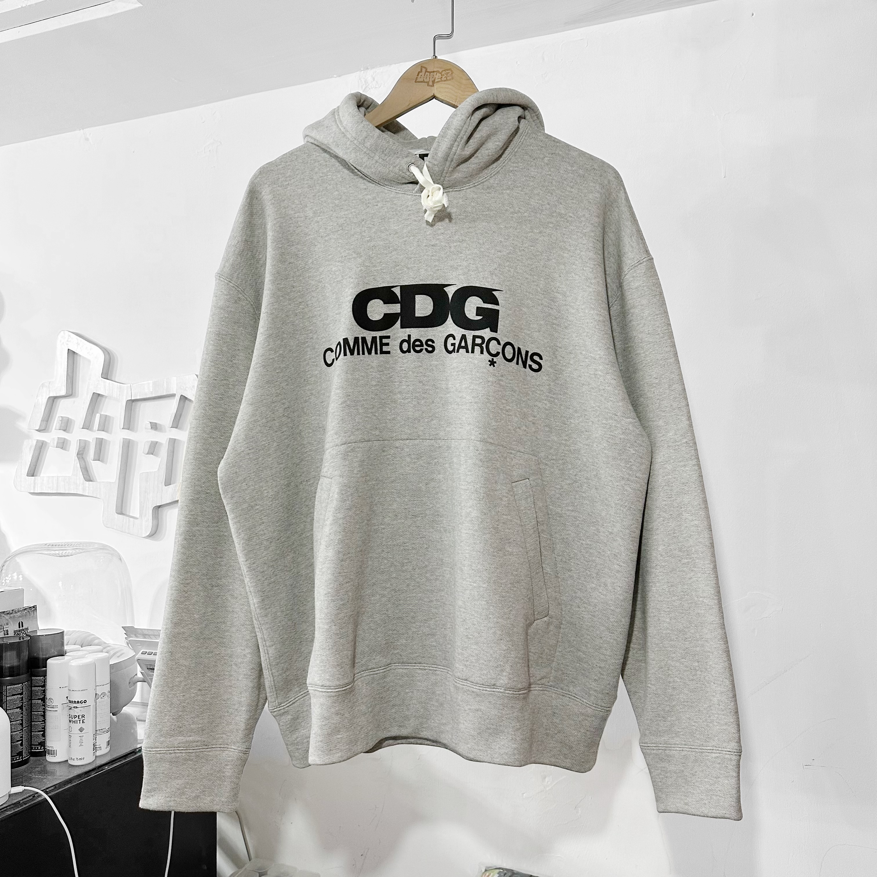 COMME des GAGCONS CDG OVERSIZED HOODED SWEATSHIRT  GREY