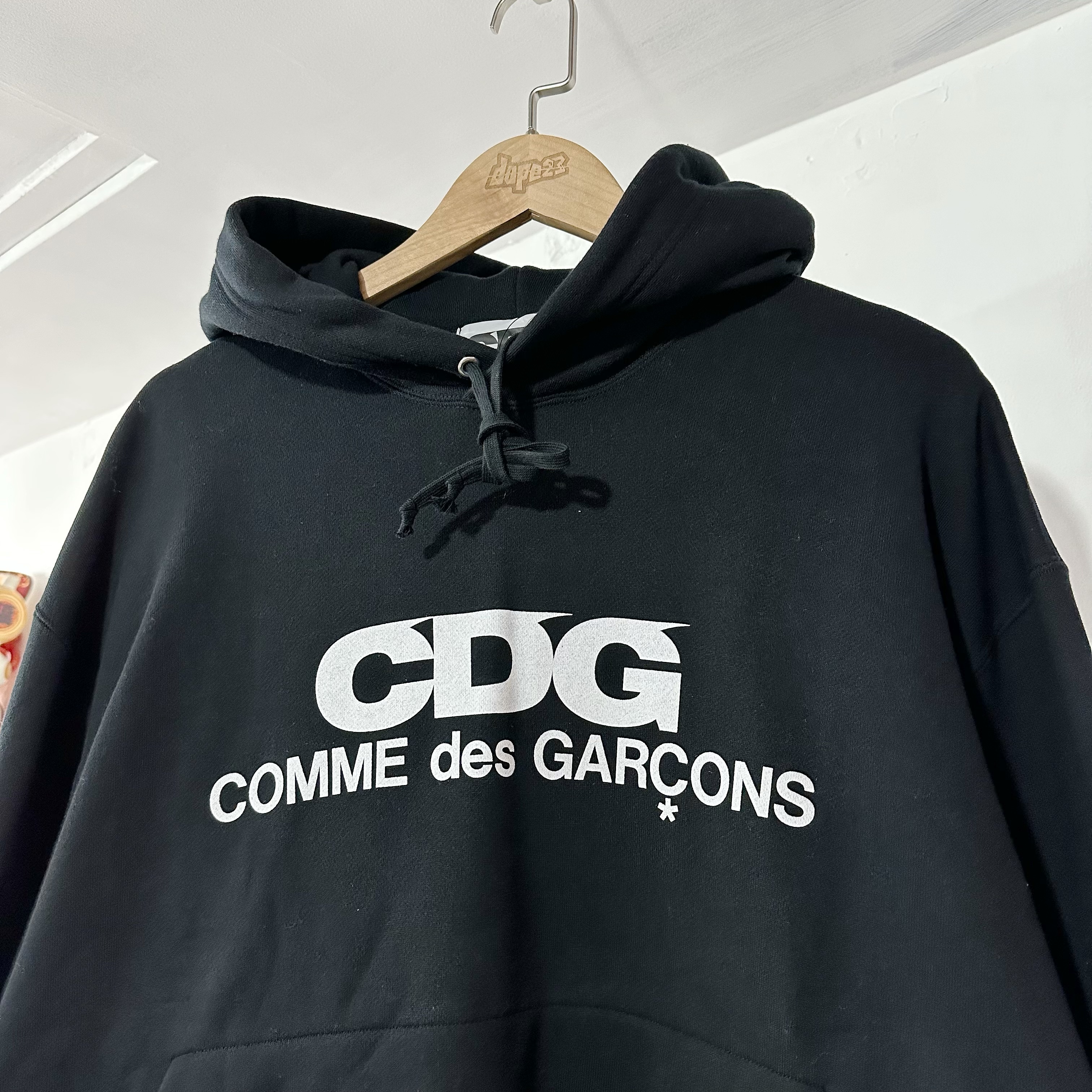 COMME des GAGCONS CDG OVERSIZED HOODED SWEATSHIRT BLACK
