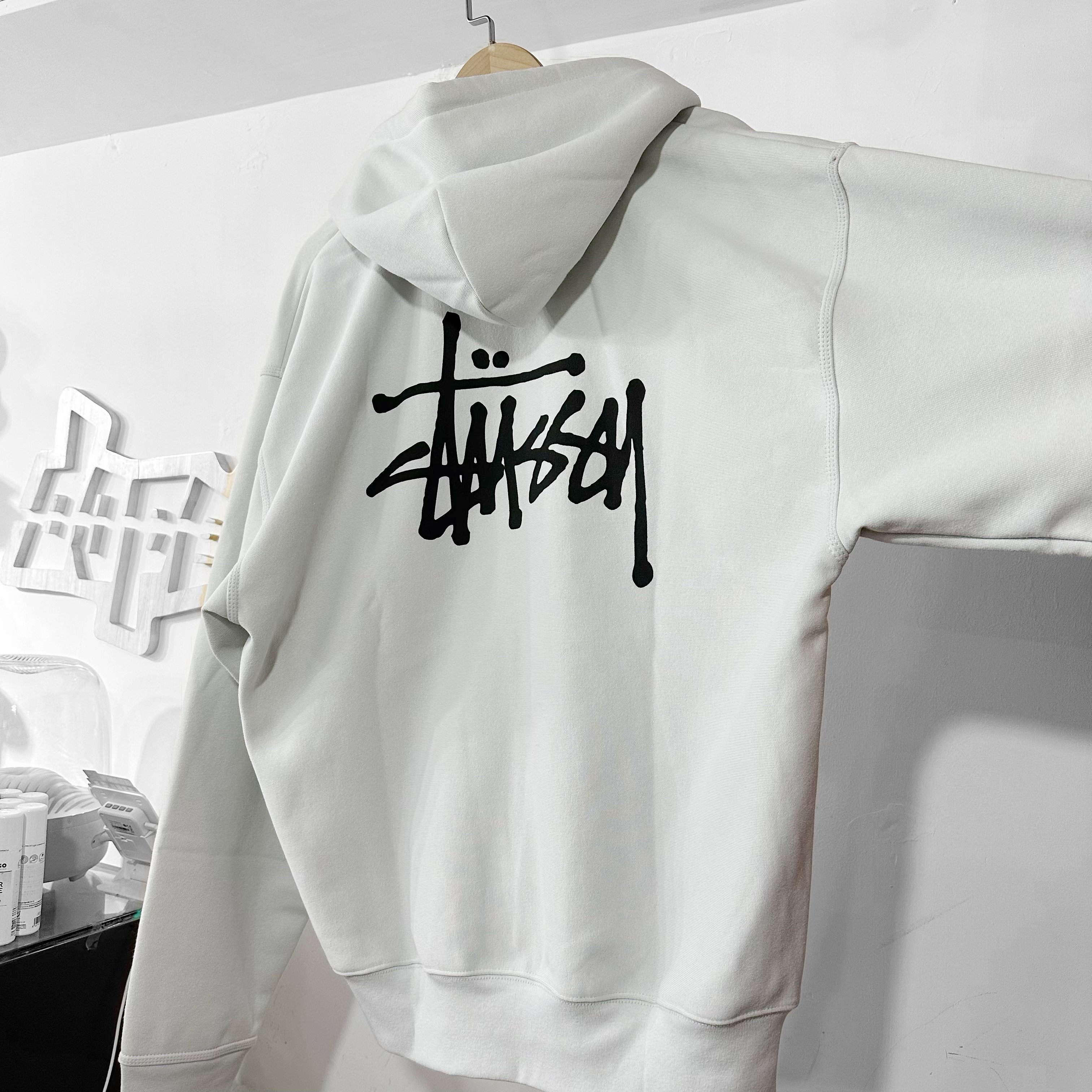 STUSSY SS24 Basic Stussy Zip Hoodie Fog 拉鏈外套