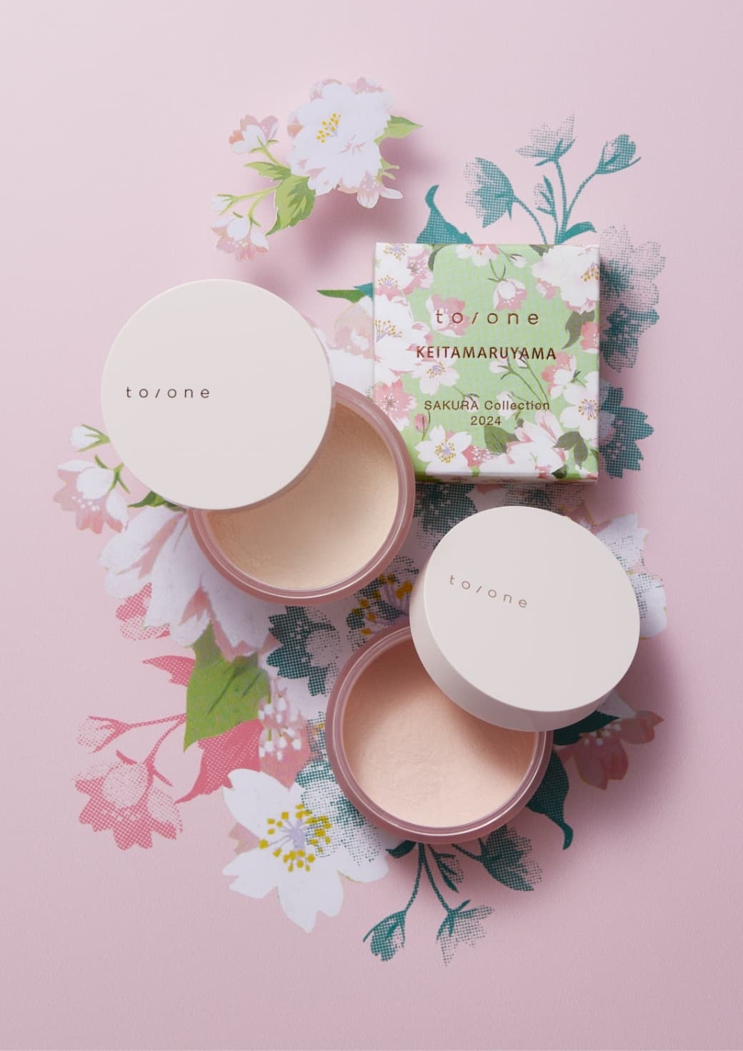 [限定] to/one x KEITA MARUYAMA Luminous Veil Face Powder SAKURA in Bloom 10g