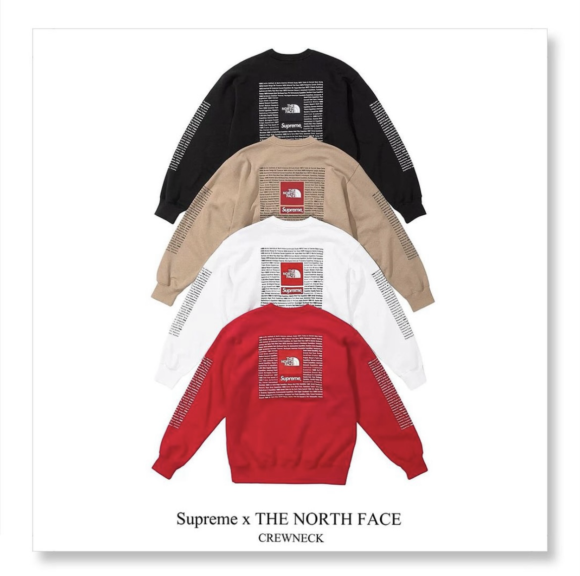 Supreme x THE NORTH FACE CREWNECK