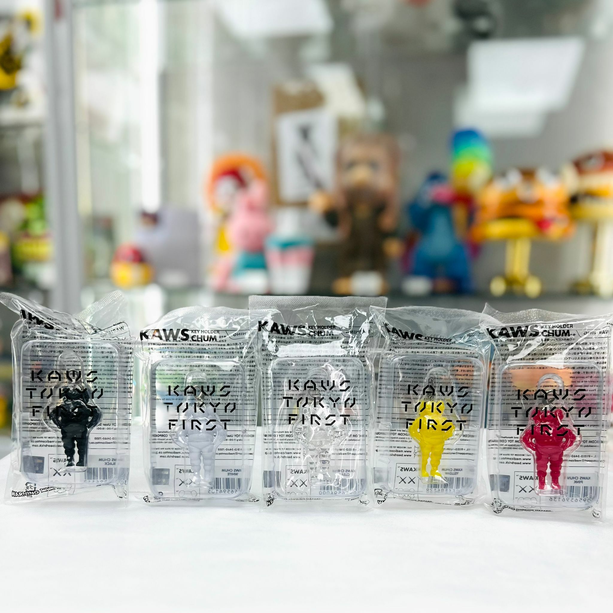 (Set of 5 )Kaws Chum Keyholder