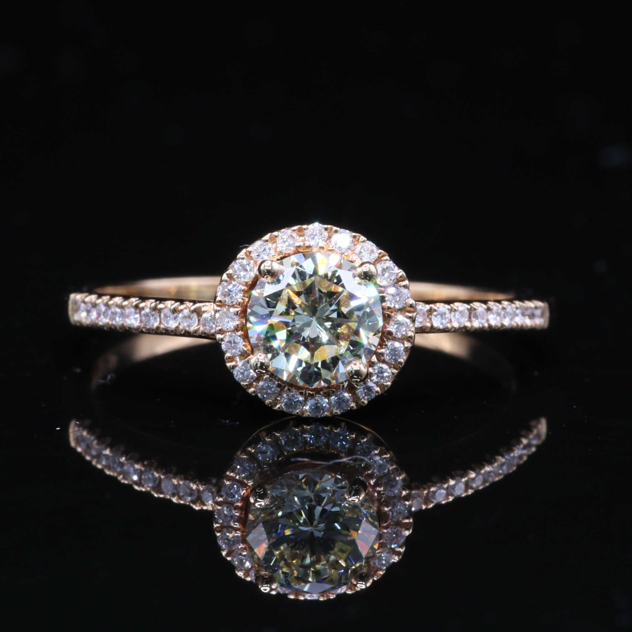 18K Rose Gold 0.52ct Diamond Ring