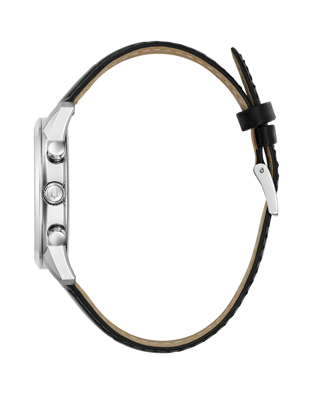 萬年鐘錶 - BULOVA 寶路華 Sutton 系列   綠色面盤三眼計時皮革錶帶男錶 96B413  錶徑 41MM