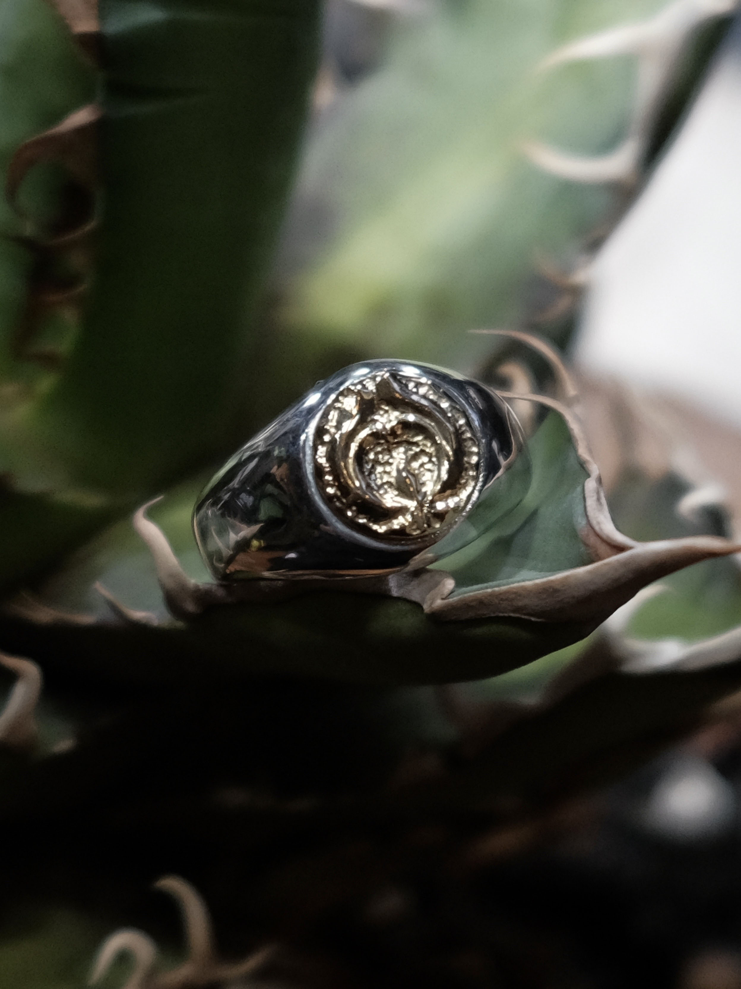 Dear Blossom 月牙點金印台戒 R-133