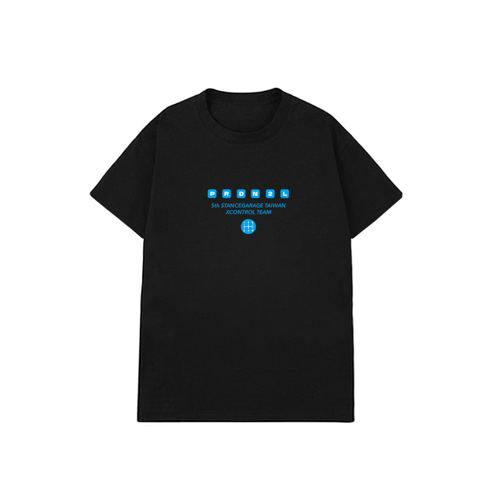XCTRL x SGT5手排自排檔位聯名短T-黑