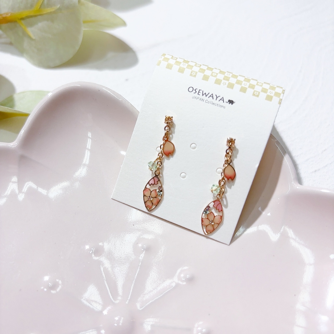 [日本制] 櫻花&花瓣耳環