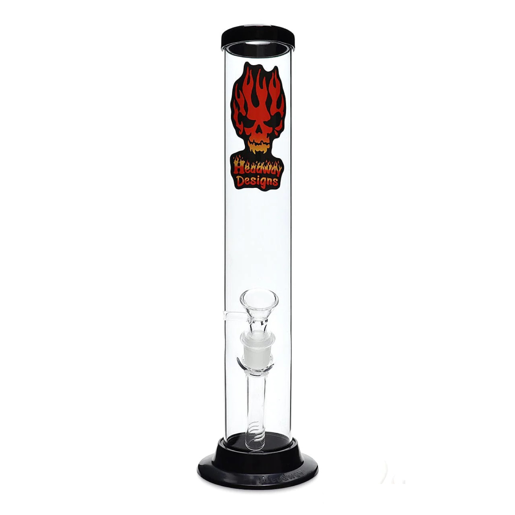 HEADWAY 12" GLASS ON GLASS STRAIGHT ACRYLIC BONG