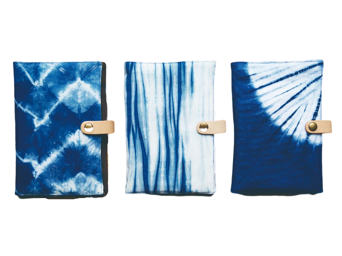 Kyokuhaku 4入筆袋-藍染